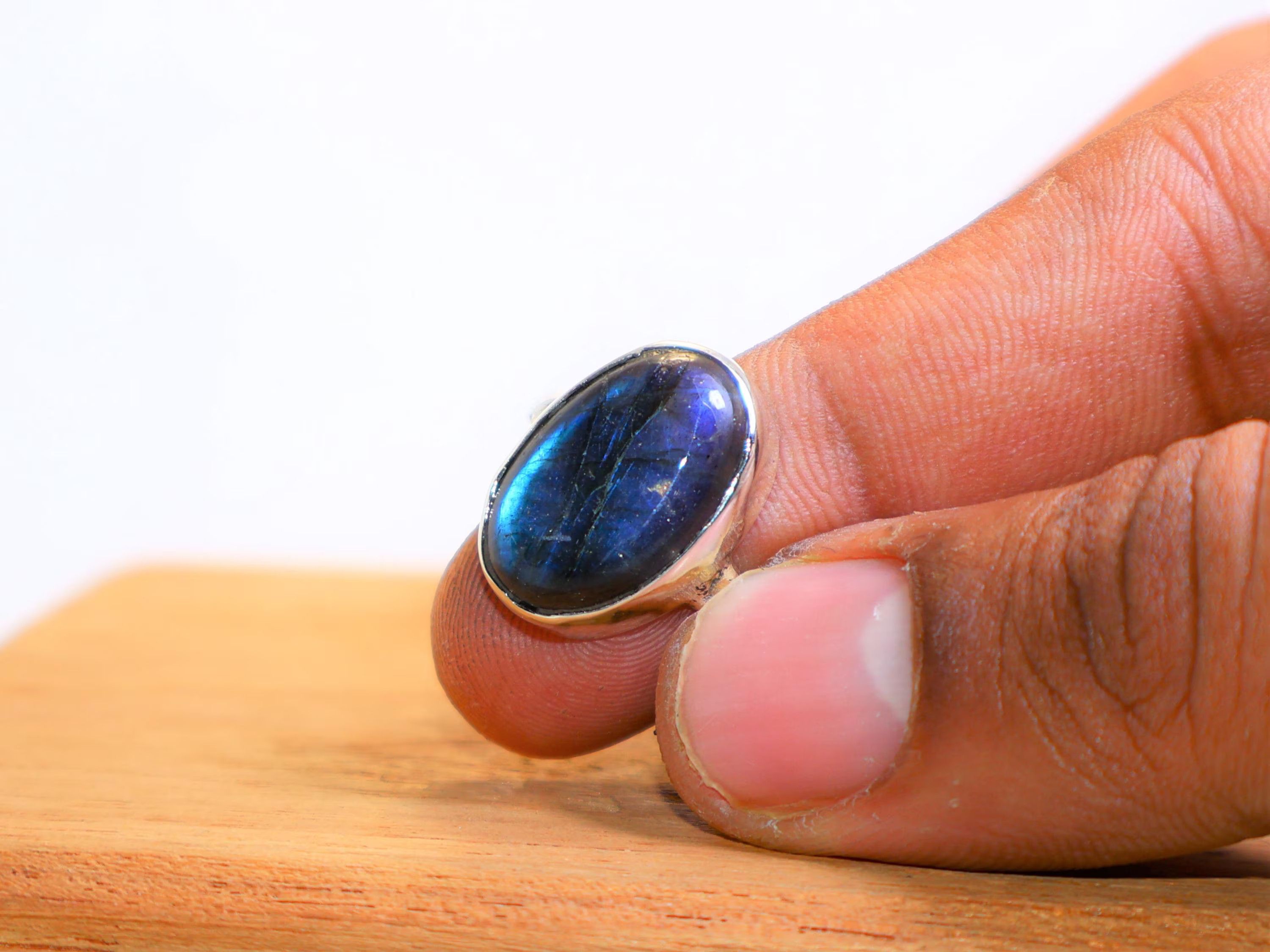 Handmade Labradorite Ring, 925 Sterling Silver Handmade Women Jewelry Size ONE SIZE - 9 Thumbnail