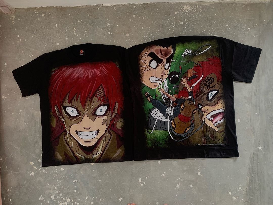 Japanese Brand × Vintage Rock Lee Vs Gaara Bootlegtee Size US XL / EU 56 / 4 - 8 Thumbnail