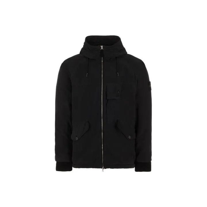 Stone Island Stone Island Black Logo Hooded Jacket Size US L / EU 52-54 / 3 - 1 Thumbnail