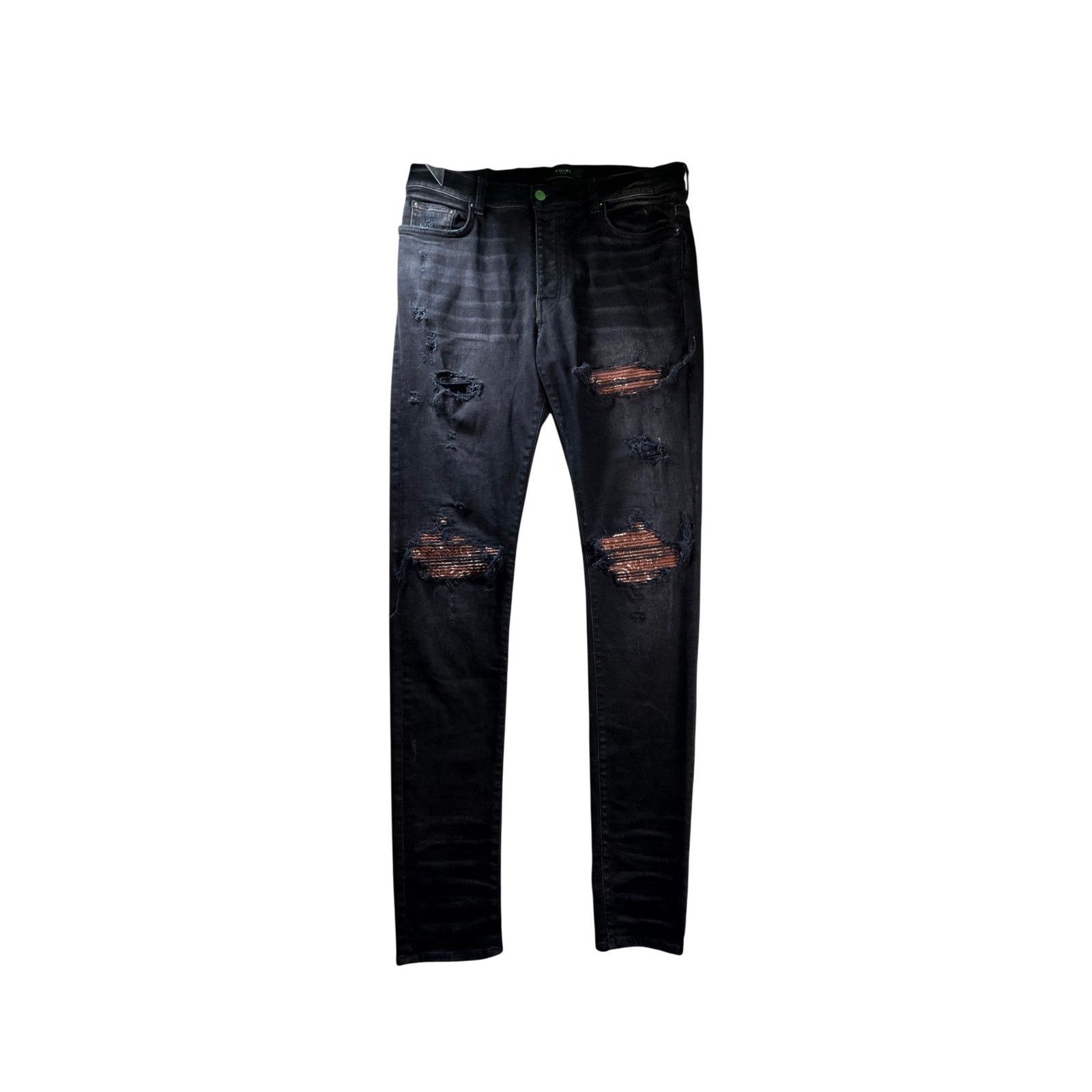 Amiri Amiri MX1 Paisley Patch Black & Brown Jeans Size US 36 / EU 52 - 1 Thumbnail