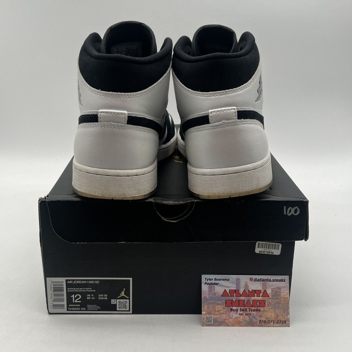 Nike Air Jordan 1 mid Diamond Size US 12 / EU 45 - 3 Thumbnail