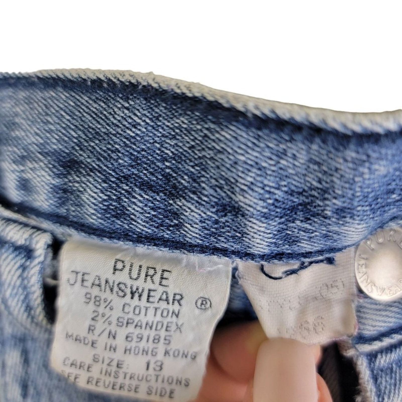 Vintage Pure Jeanswear Vintage 80s High Rise 13" Acid Wash Size 30" / US 8 / IT 44 - 5 Thumbnail