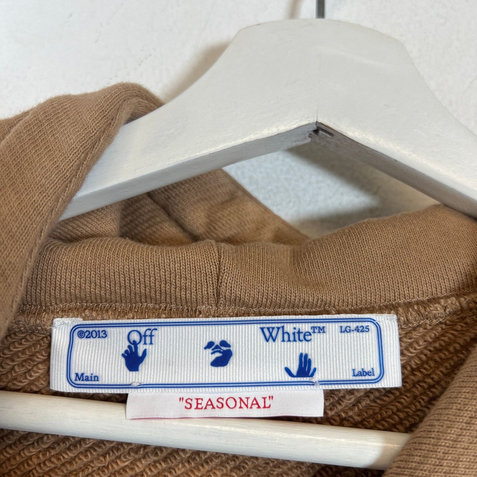 Off-White Off-White Brown Diagonal Logo Hoodie Size S Size US S / EU 44-46 / 1 - 3 Thumbnail