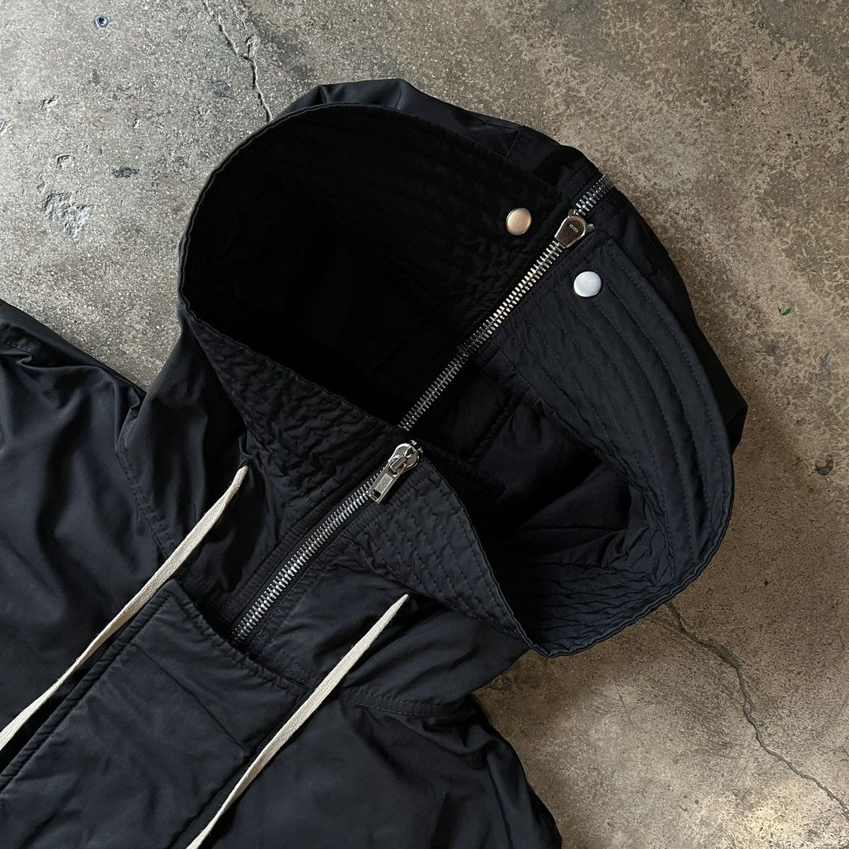 Rick Owens Drkshdw Rick Owens DRKSHDW Hooded Flight Bomber Jacket Size US M / EU 48-50 / 2 - 6 Thumbnail