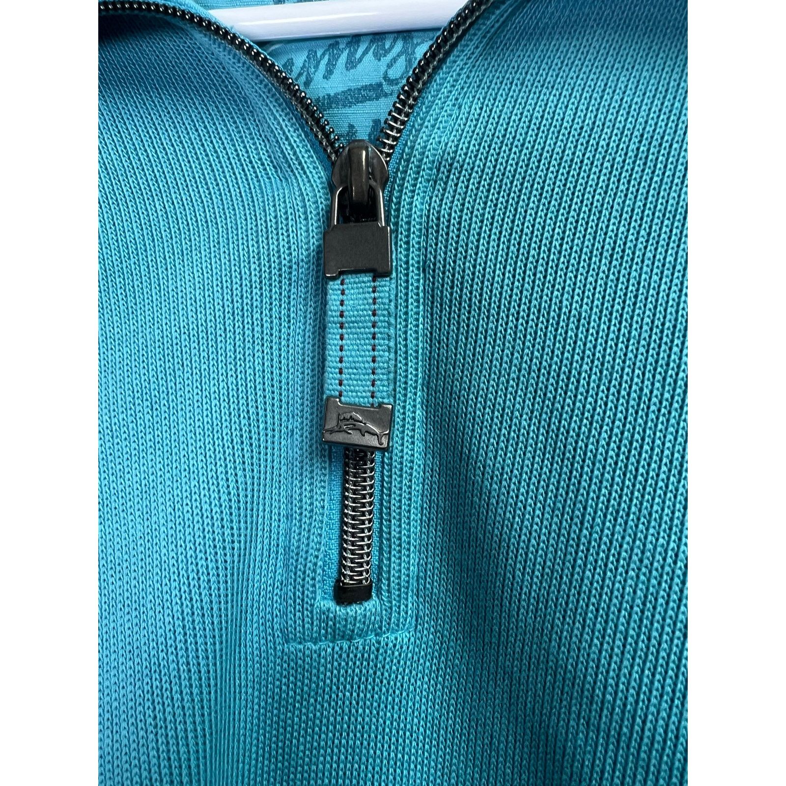 Tommy Bahama Tommy Bahama Relax Quarter Zip Pullover Sweater Teal Blue Size US XXL / EU 58 / 5 - 7 Thumbnail