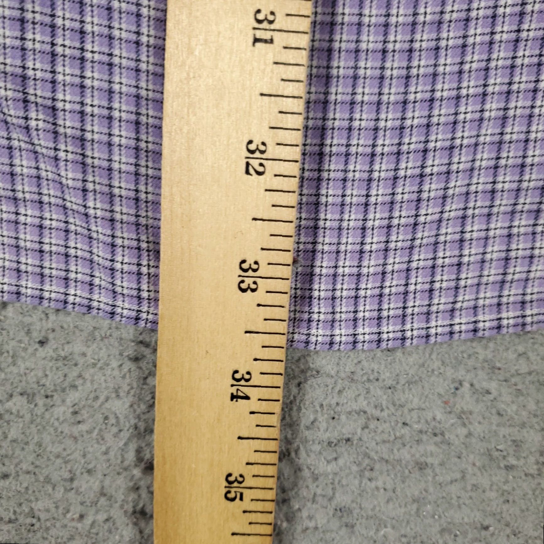 Ralph Lauren VINTAGE Ralph Lauren Shirt Mens 16.5 Purple Plaid Pony Dress Button Up Long Sleeve Adult Regular Barrel Cuff 16.5 Purple Polo/Classic/Workwear Mens Size 42R - 5 Thumbnail