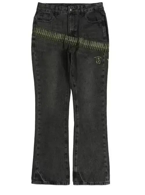 Jean Bullets Embroidery Stacked Denim Jeans Size US 32 / EU 48 - 4 Thumbnail