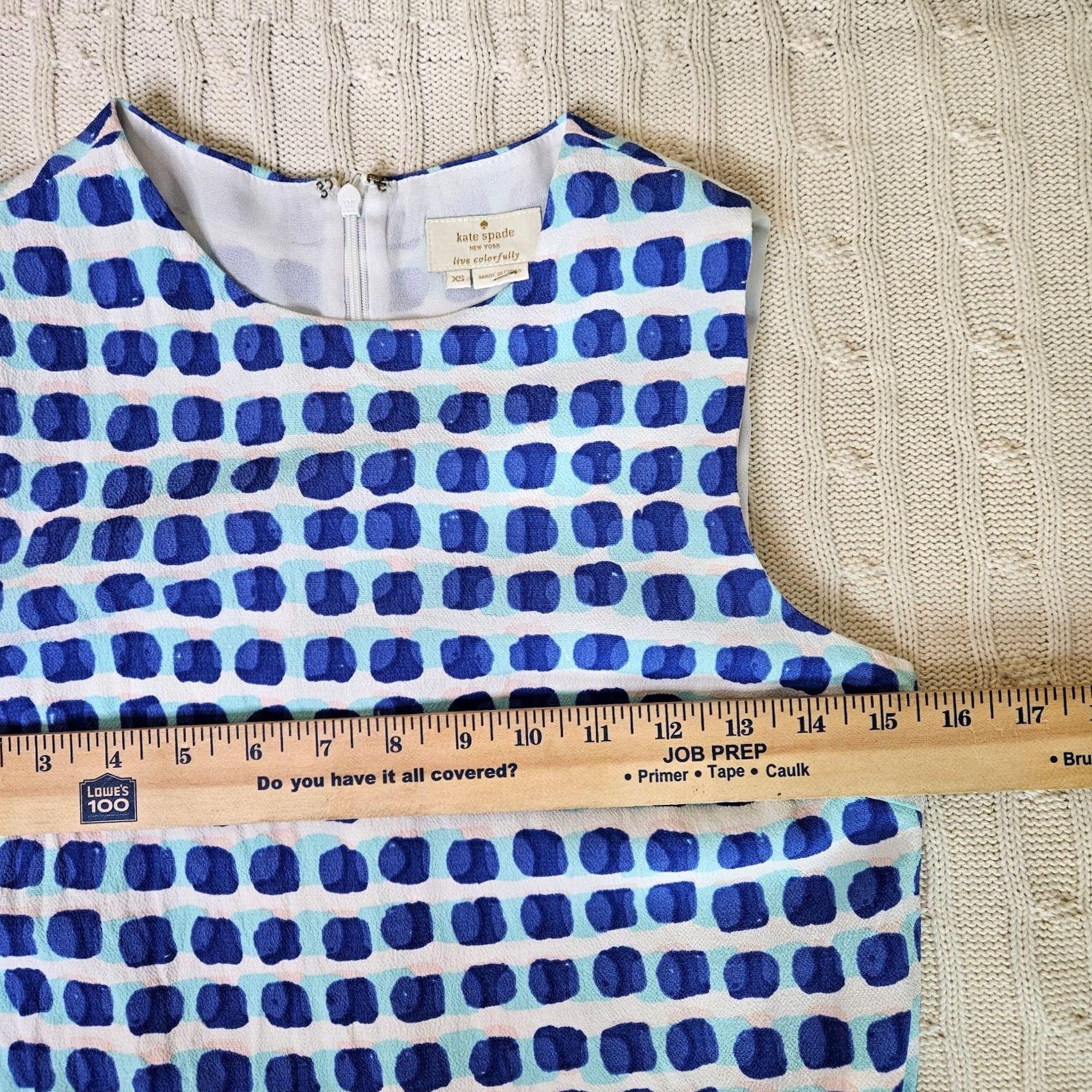 Vintage kate spade new york Women’s Double Layer Blue Tank Top XS Sleeveless Silk Viscose Round Neck Pullover Casual Shirt Size XS / US 0-2 / IT 36-38 - 5 Thumbnail