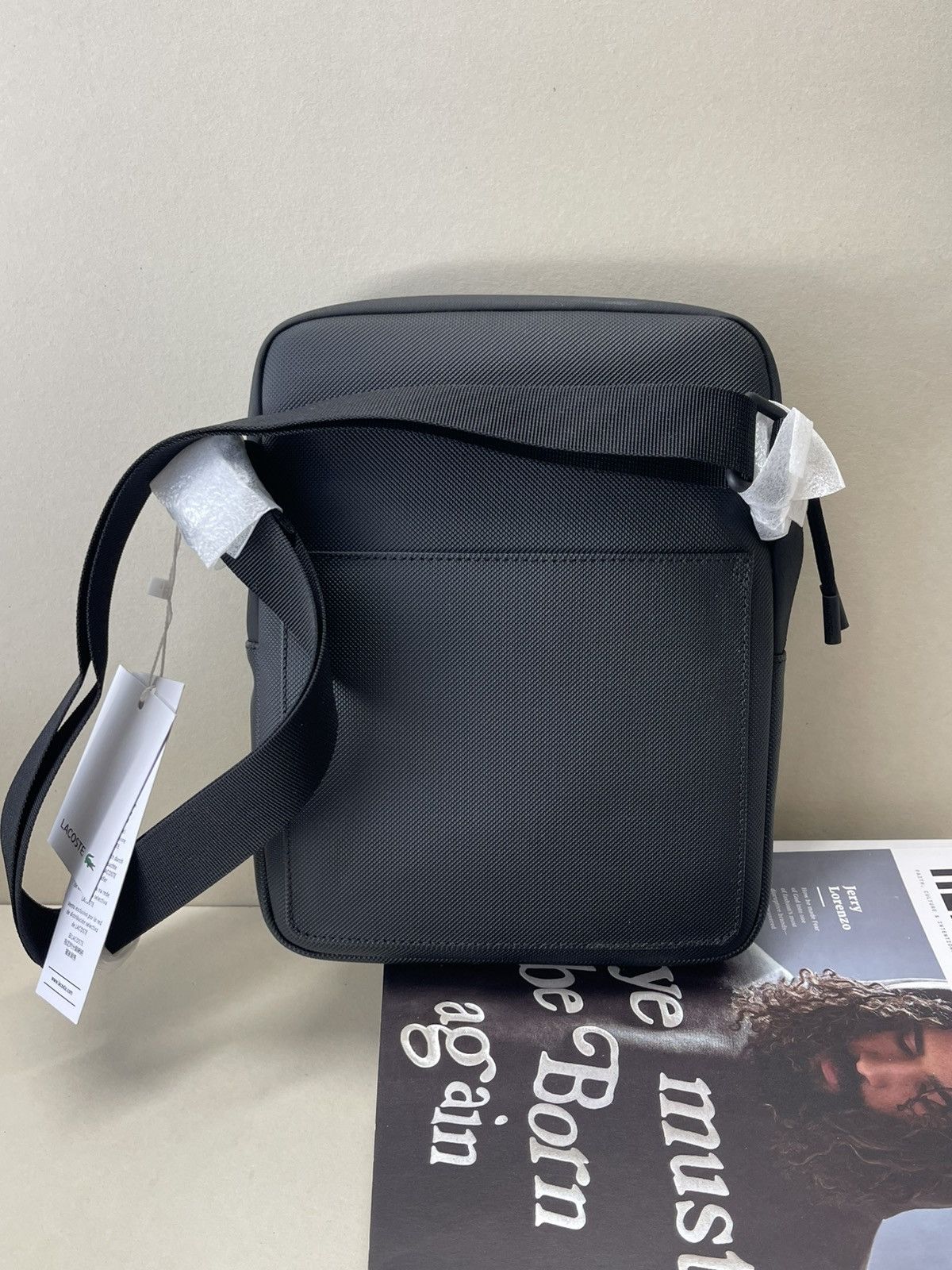 Lacoste (new+tag Lacoste men noir crossover messenger black bag Size ONE SIZE - 7 Thumbnail