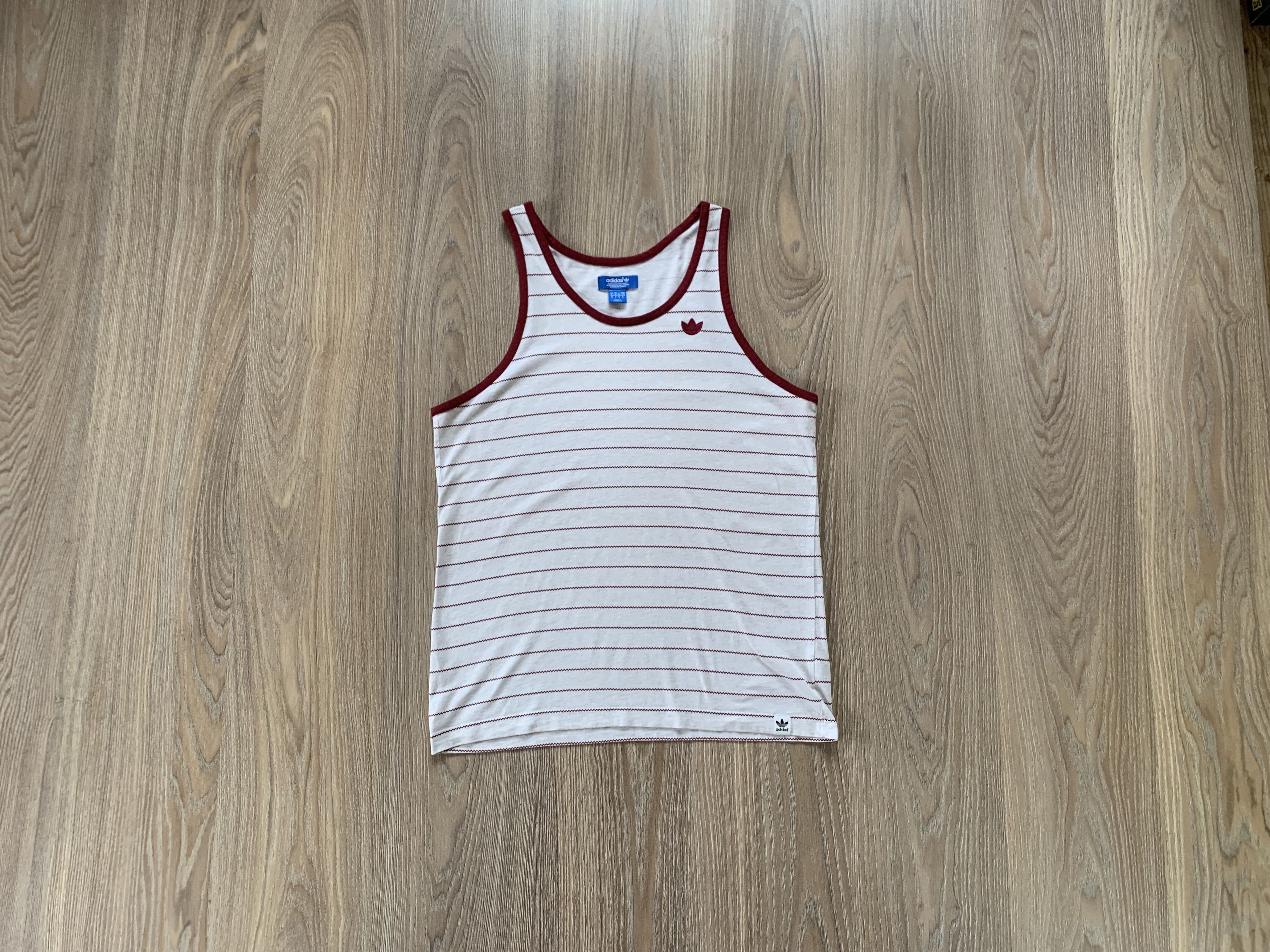 Adidas Adidas Originals Cotton Stripe Sleeveless T-Shirt Size US S / EU 44-46 / 1 - 1 Thumbnail