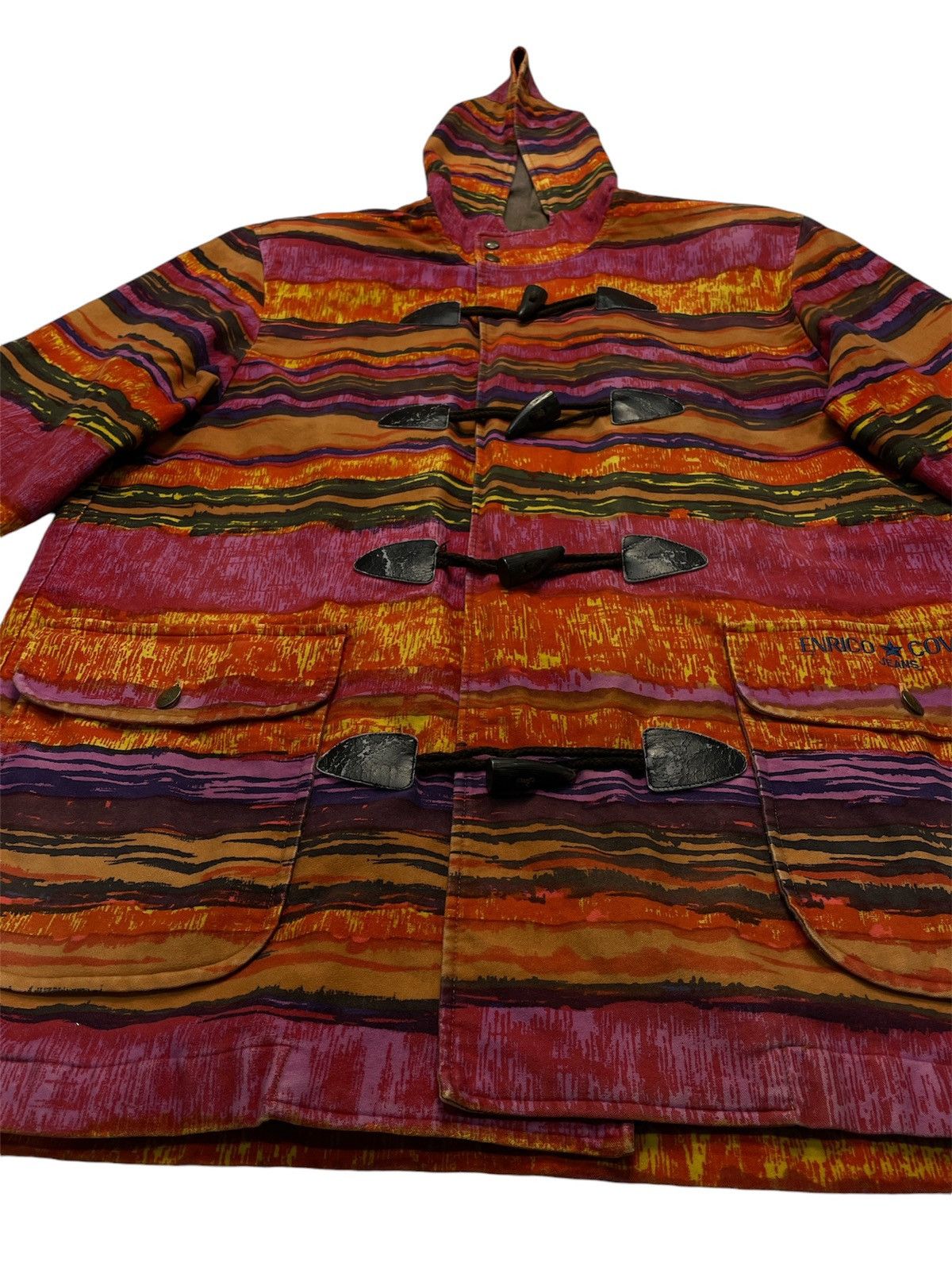 Enrico Coveri Enrico Coveri Multicolor Duffle Jacket Size US L / EU 52-54 / 3 - 4 Thumbnail