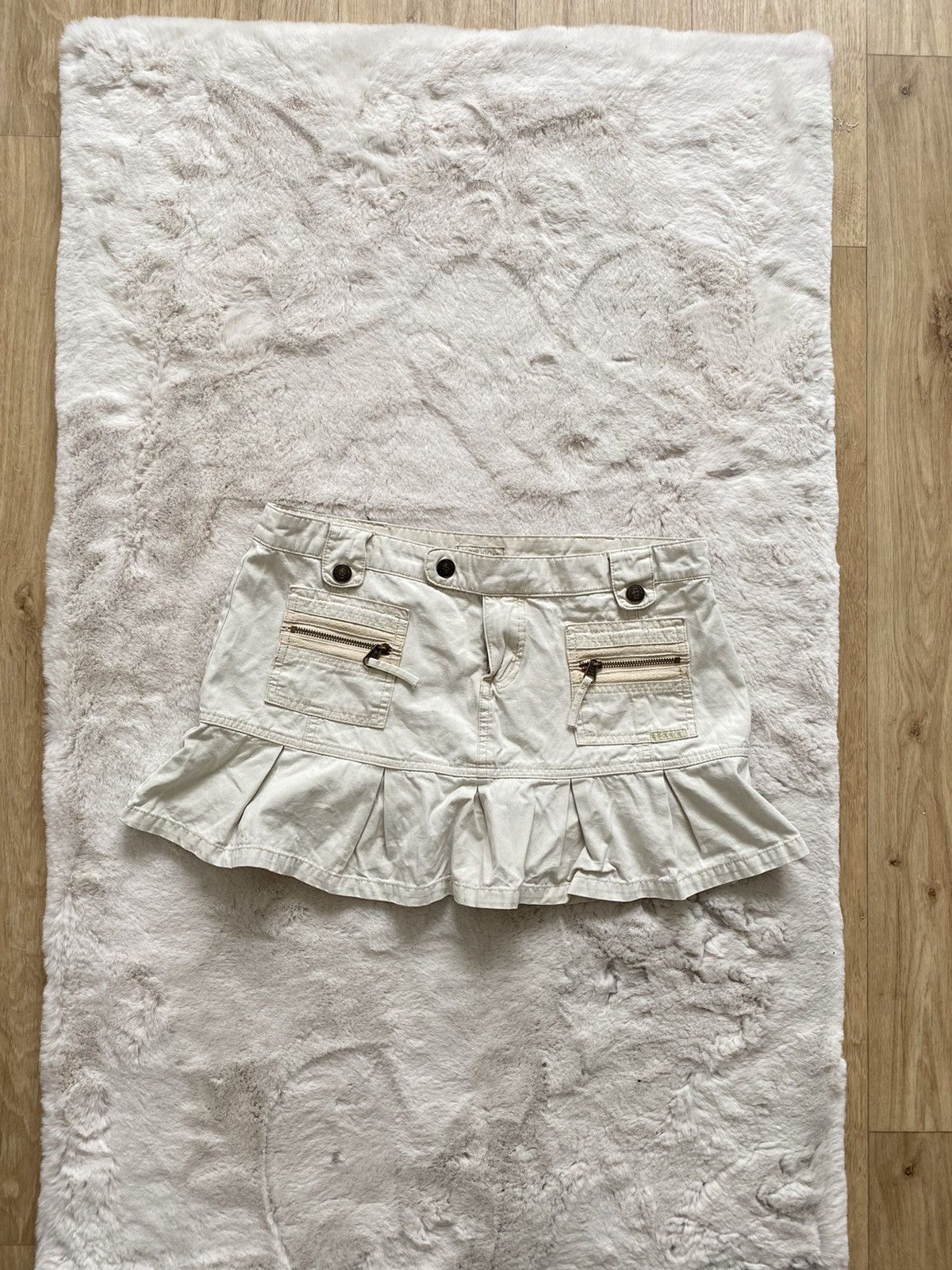 image of Mini Skirt Billabong Streetwear Hype Swag Cargo in Cream, Women's (Size 28)