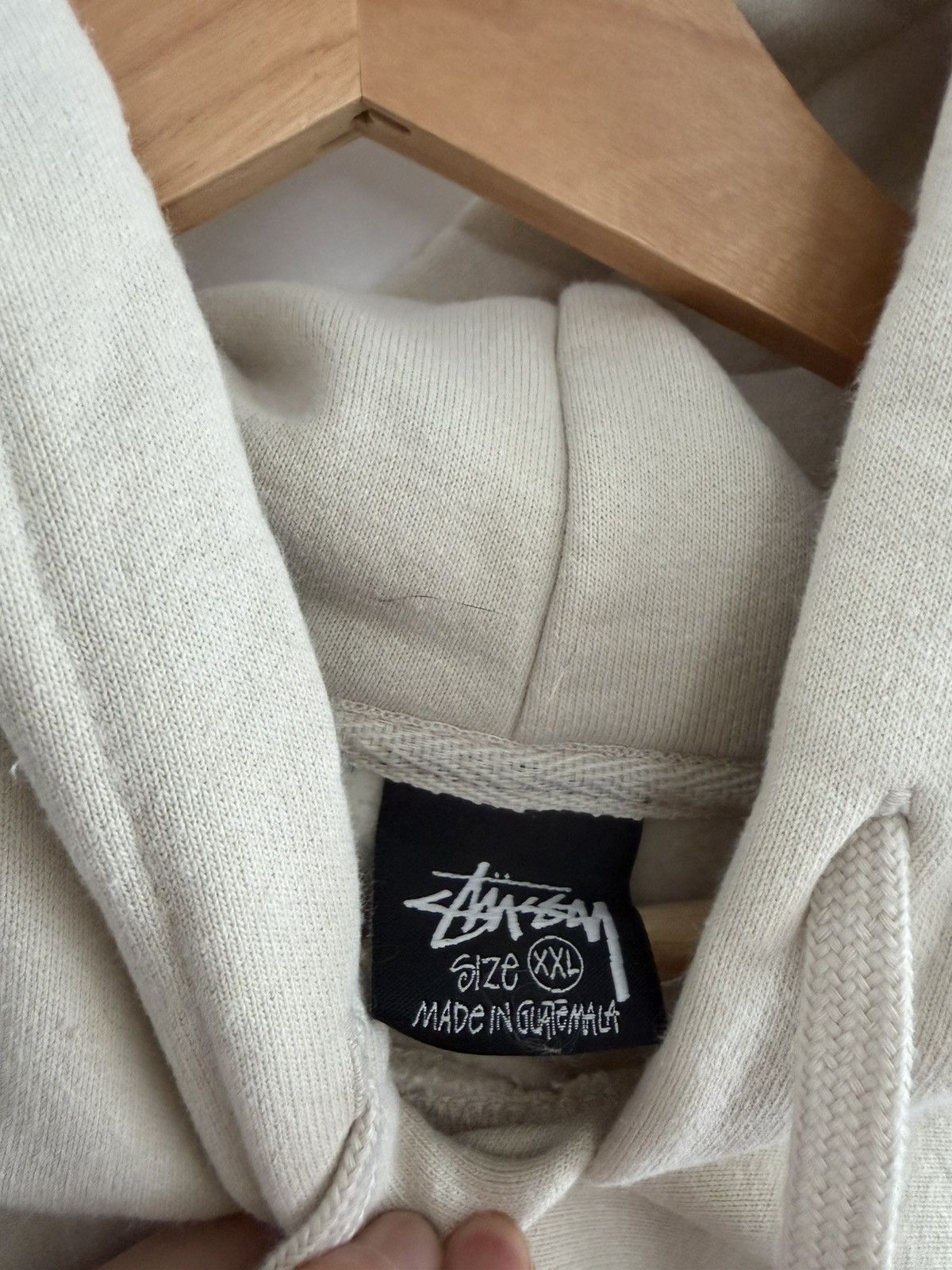 Stussy Stussy Logo Hoodie Cream XXL sold out Size US XXL / EU 58 / 5 - 3 Thumbnail