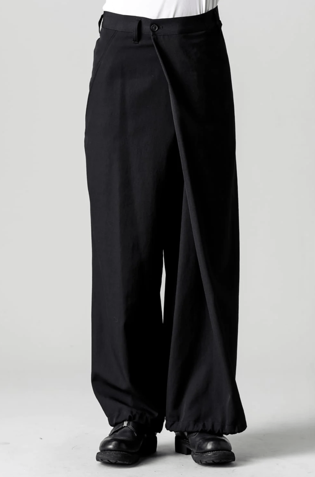 yohjiyamamoto pourhomme 22aw ベイカーパンツ BLACK DENIM BAKER PANTS BLACK - Yohji Yamamoto POUR HOMME