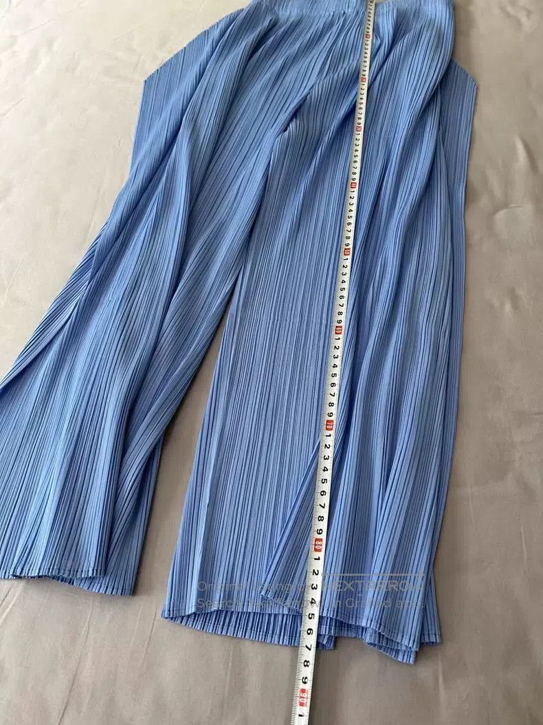Issey Miyake Issey Miyake size:3 Pleated Wide-Leg Casual Seaweed Pants Size 22" - 4 Thumbnail