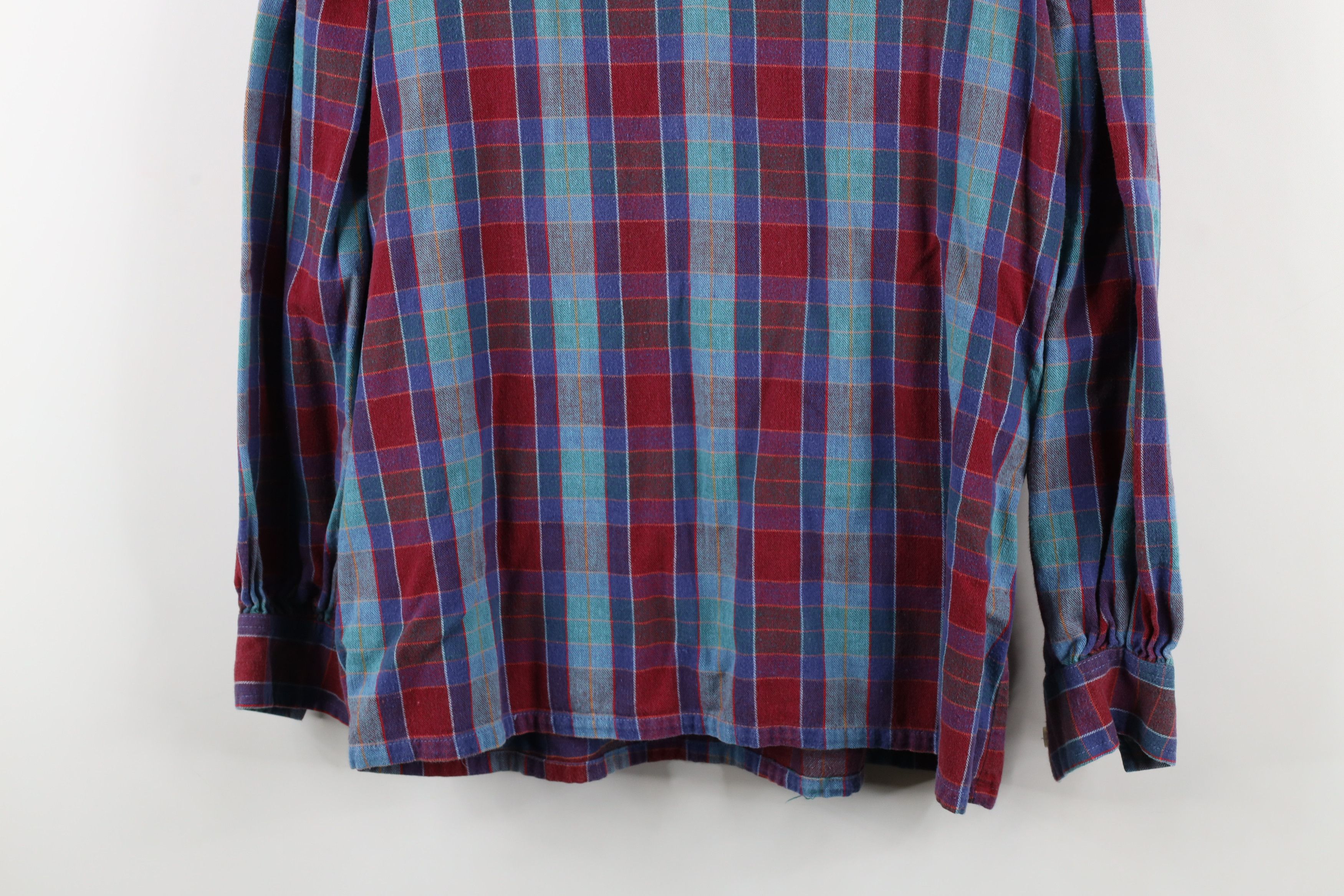 Vintage Vintage 60s 70s Streetwear Neck Flannel Pullover Shirt USA Size XXL / US 16-18 / IT 52-54 - 3 Thumbnail