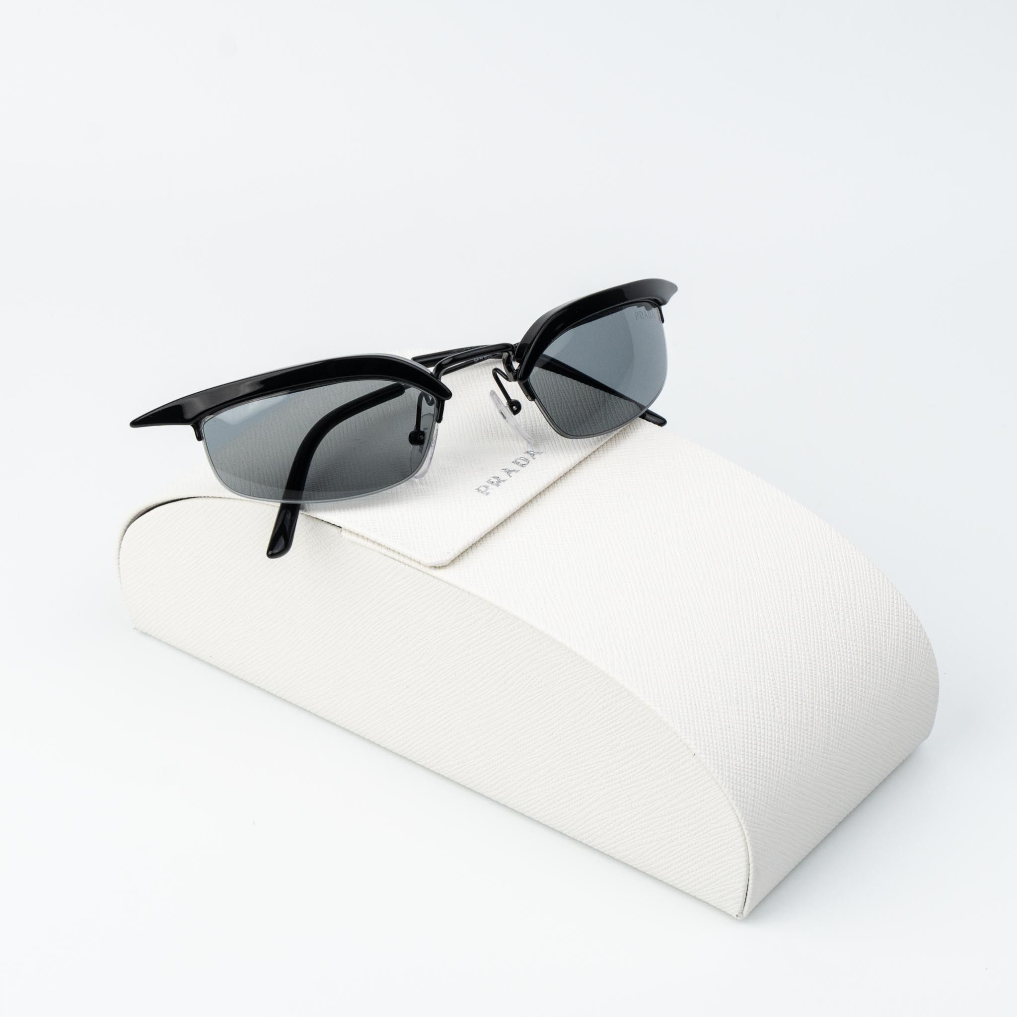 Prada Prada Women Sunglasses Rectangle PRB50S 1AB3C2 NEW AUTHENTIC Size ONE SIZE - 2 Thumbnail