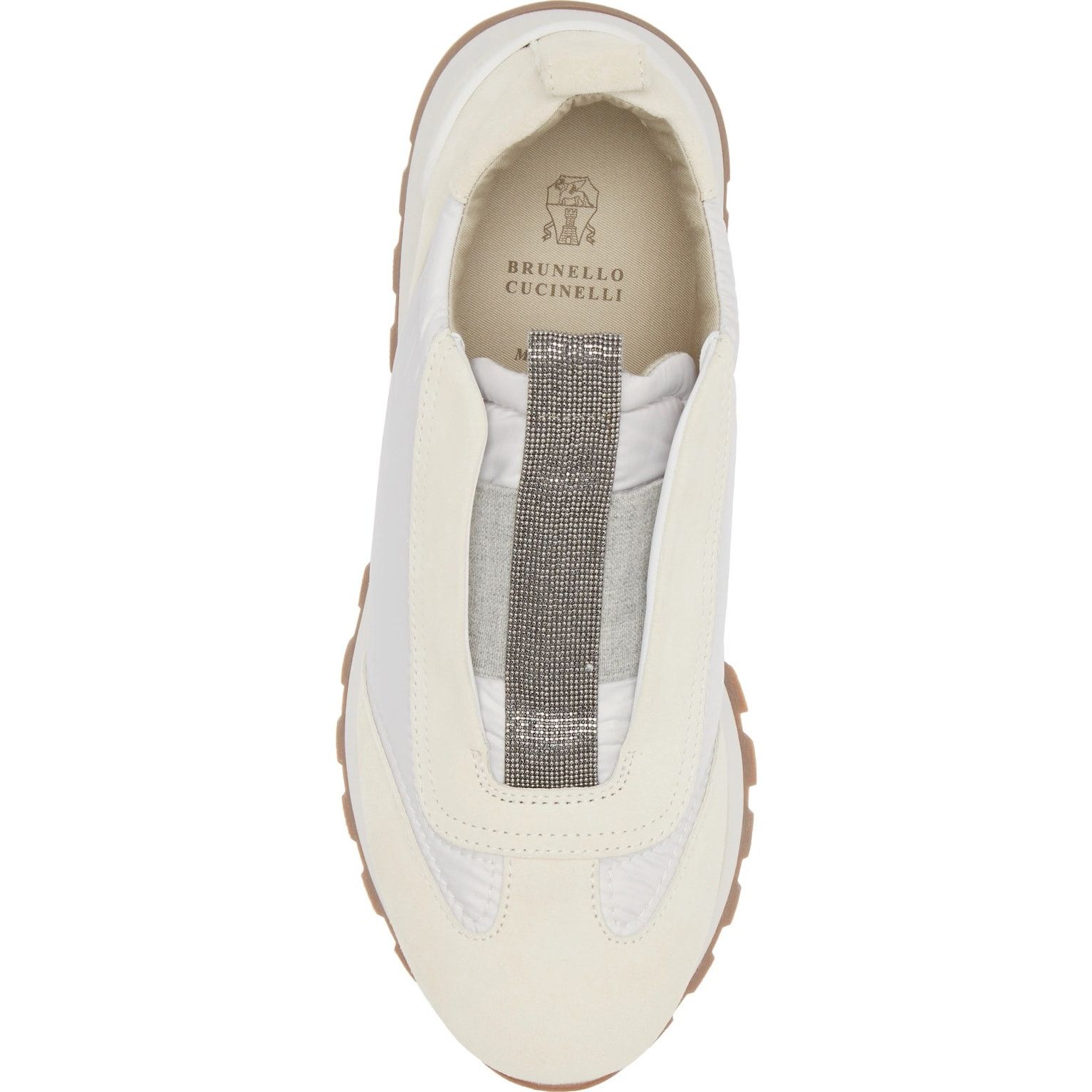 Brunello Cucinelli Brunello Cucinelli Monili Suede Fabric Sneakers White 36 Size US 6 / IT 36 - 5 Thumbnail