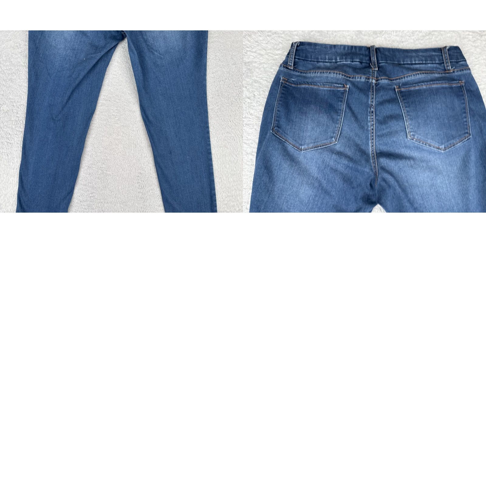 Faded Glory VINTAGE Faded Glory Jeans Women 12P Blue Skinny Mid Rise Zip 30x28 Denim Cotton Blend 5-Pocket Design Regular Womens Jeans Size 34" / US 12 / IT 48 - 10 Thumbnail