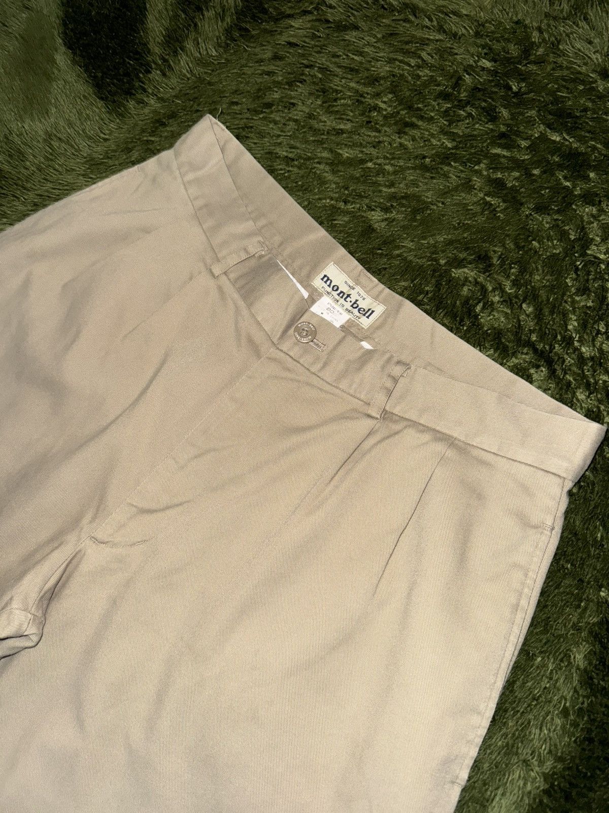 Montbell [90] mont bell japan two tucked washed cotton chino pants Size US 33 - 2 Thumbnail