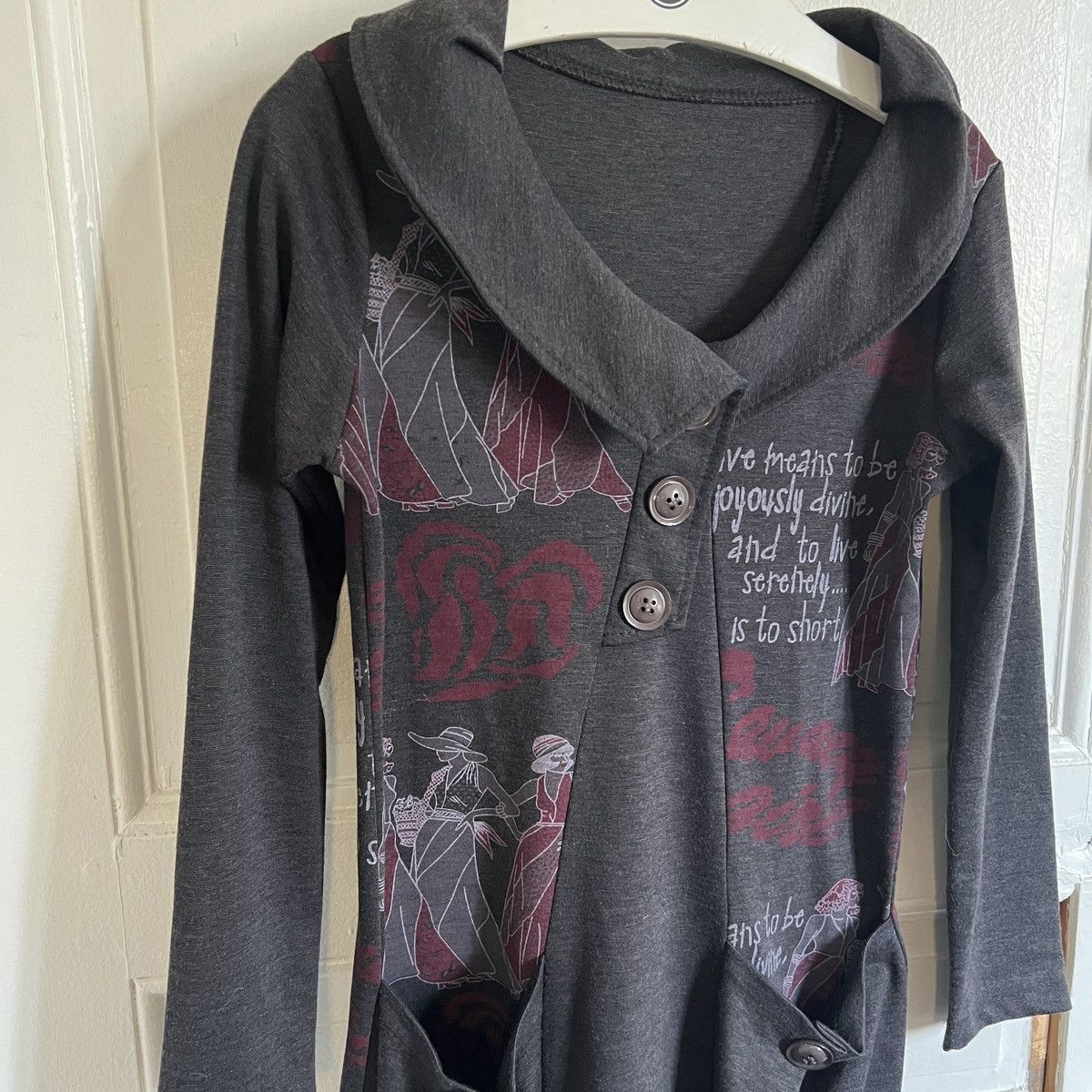 Japanese Brand × Vintage Y2k dress fantasy grunge 2000s like print jpg cdg junya Size M / US 6-8 / IT 42-44 - 2 Thumbnail