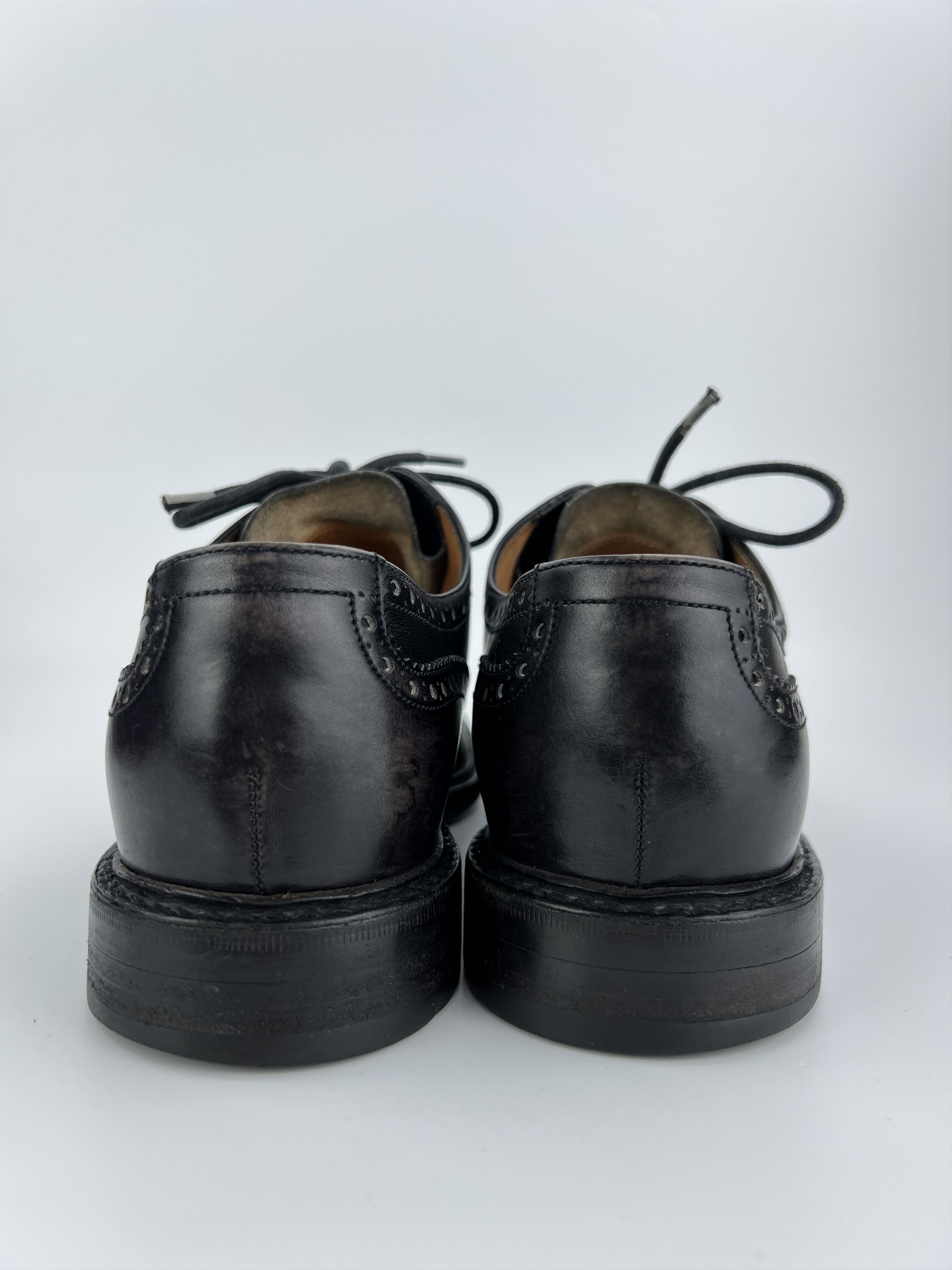 Prada Rare Prada Black Leather Shinny Brogue Classic Shoes Box Size US 9.5 / EU 42-43 - 9 Thumbnail