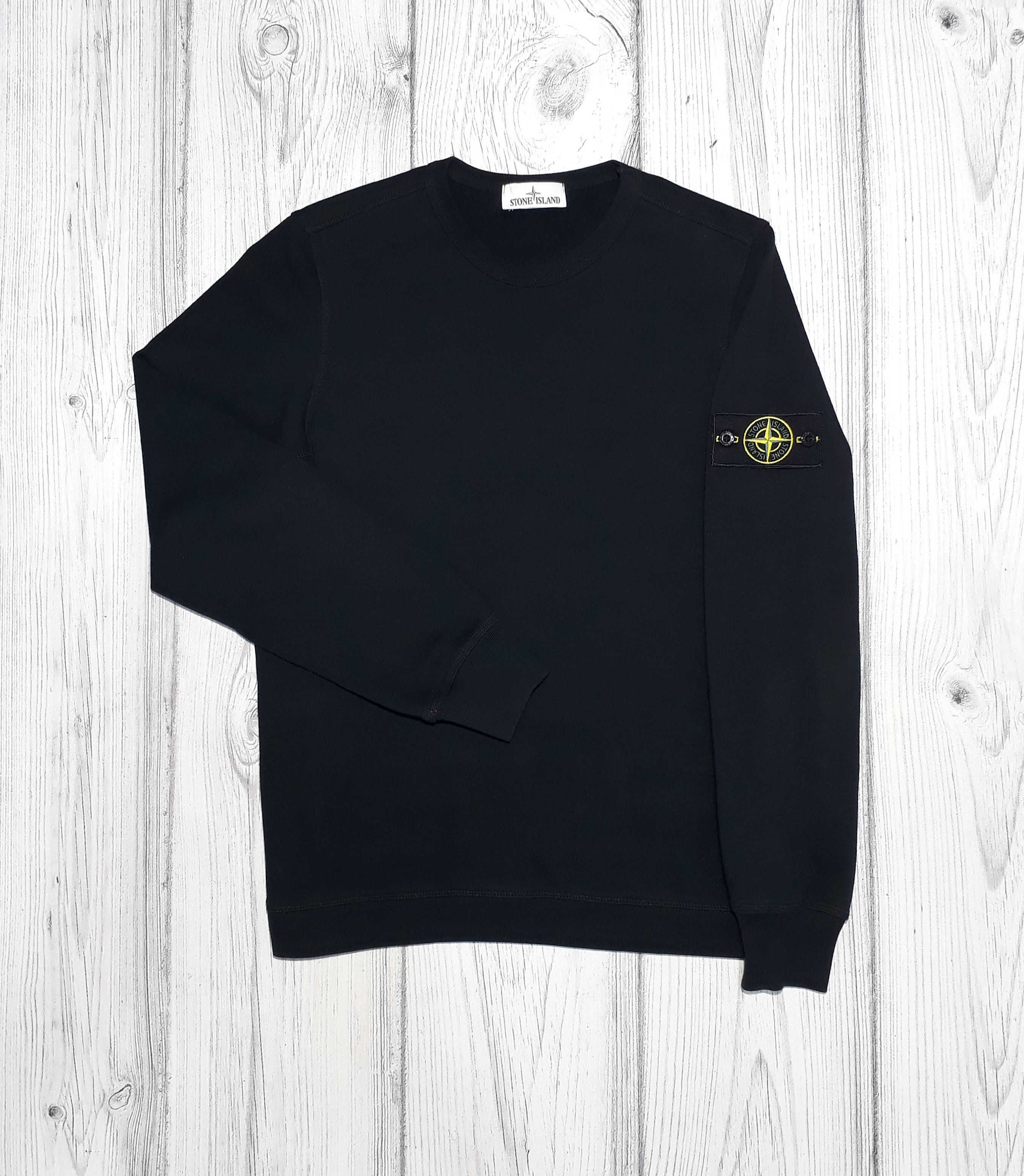 image of Stone Island Black Sweatshirt, Men's (Size Small)