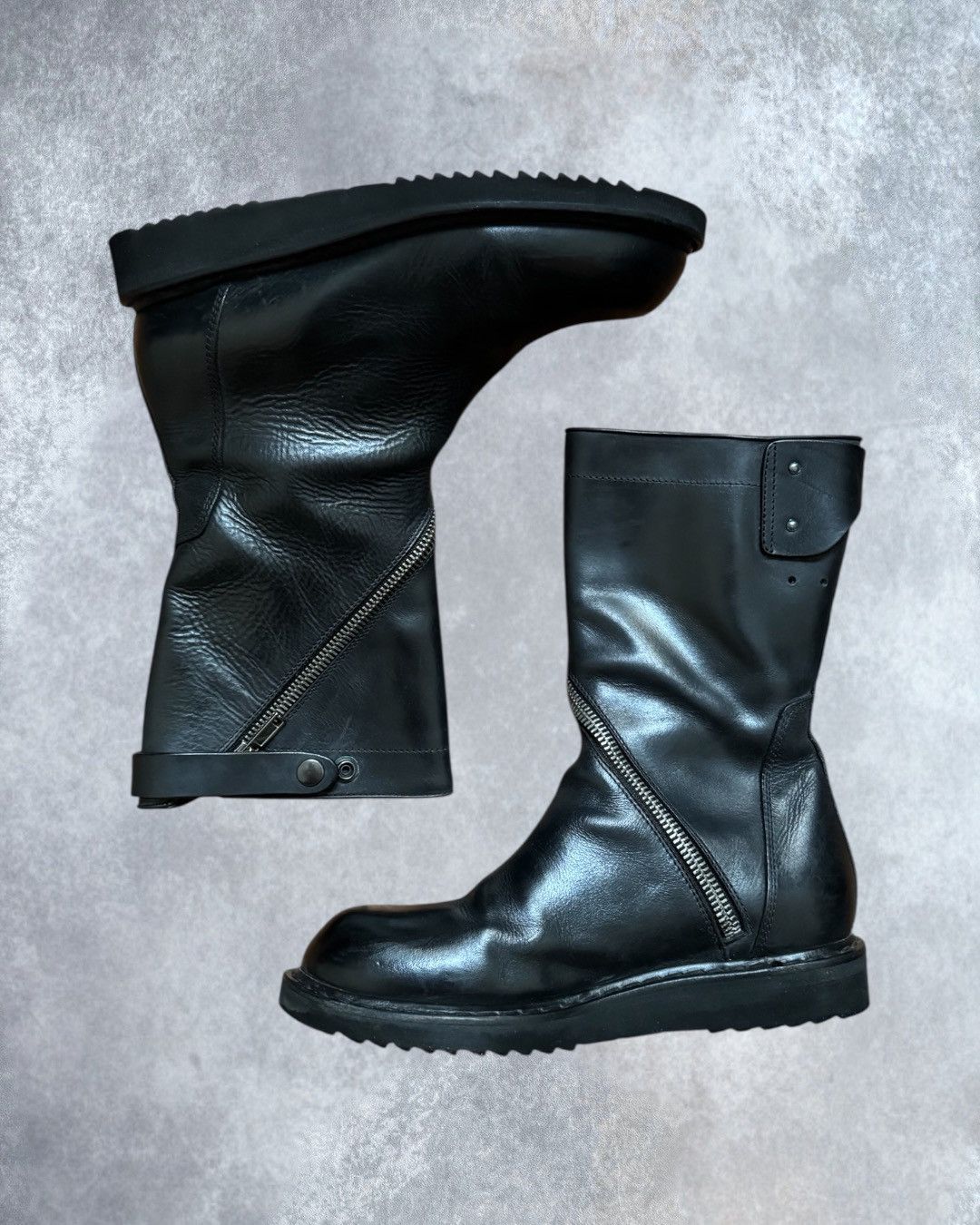 Rick Owens RICK OWENS Gleam AW/10 Spiral Zip Creeper Boots Size US 8.5 / EU 41-42 - 2 Thumbnail