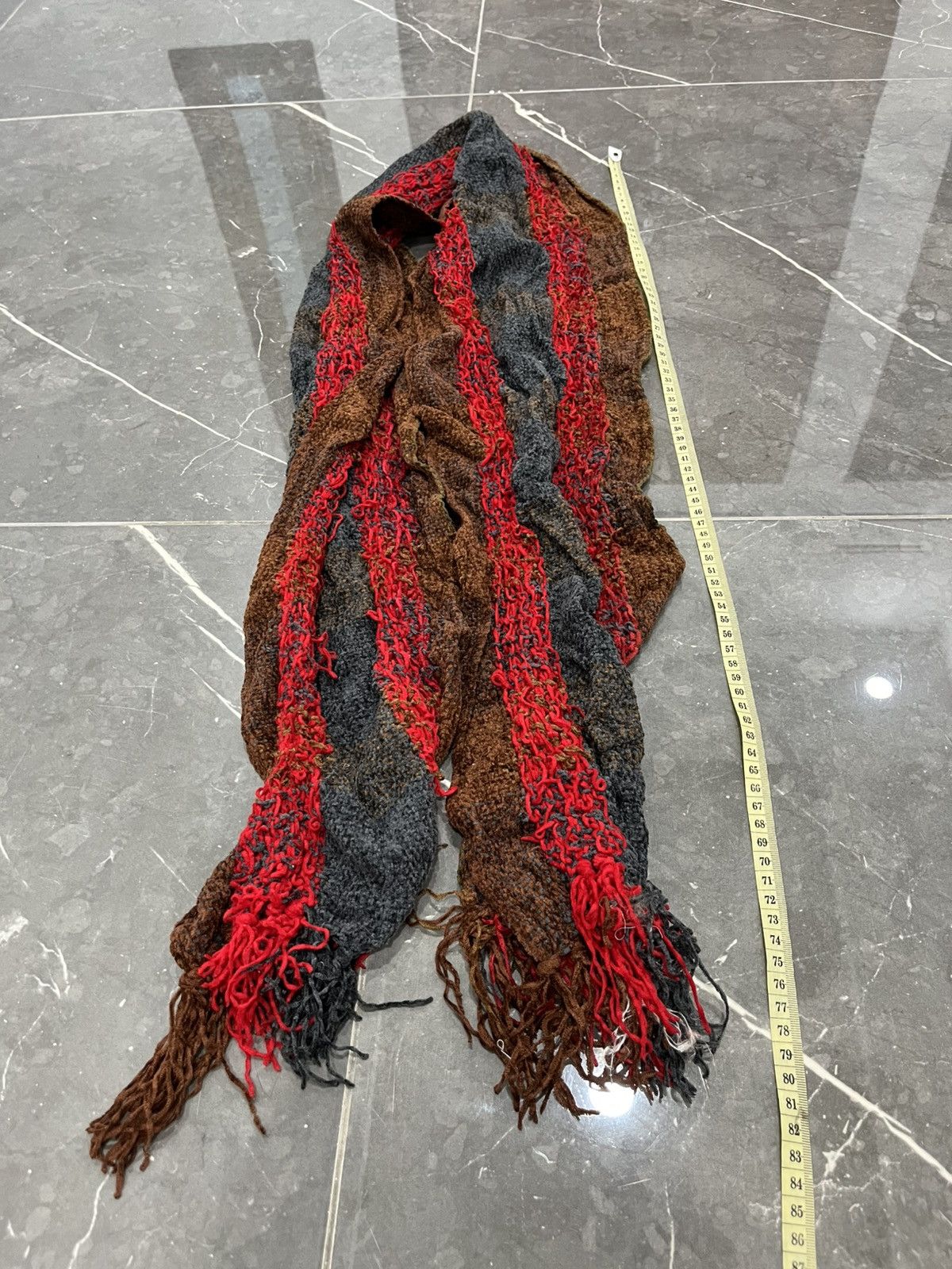 Isamu Katayama Backlash × Japanese Brand × KMRii Japanese knit scraft kmrii styled Size ONE SIZE - 2 Thumbnail