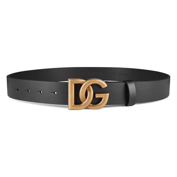 o1g2r1mq0424 Size: 85 Interlock Belts in Black & Gold