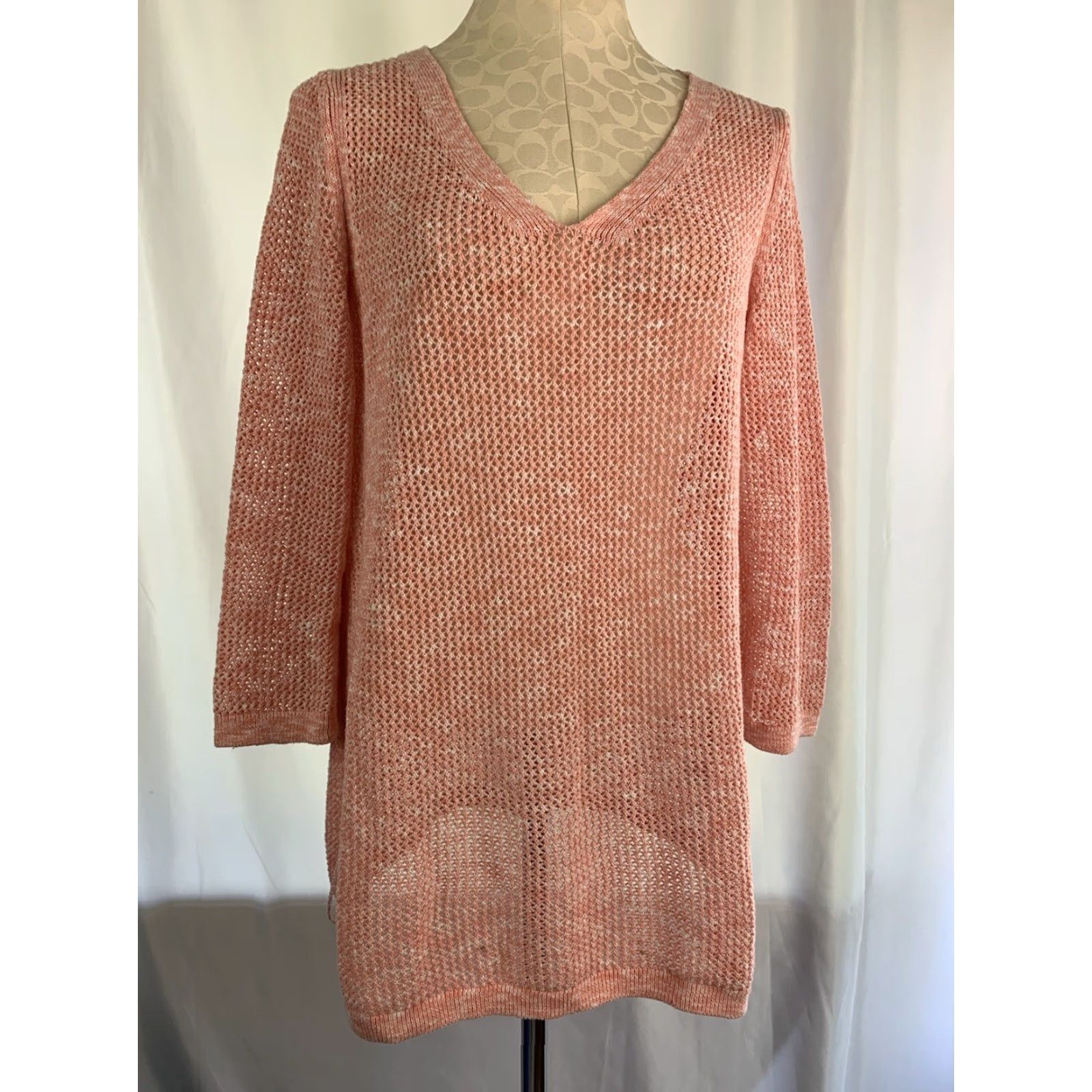 Talbots VINTAGE XL Talbots Pink Loose Knit Women's Sweater 100% Pima Cotton Pink Loose Knit Women's Sweater 100% Pima Cotton XL Talbots Womens Sweater Size XL / US 12-14 / IT 48-50 - 4 Thumbnail
