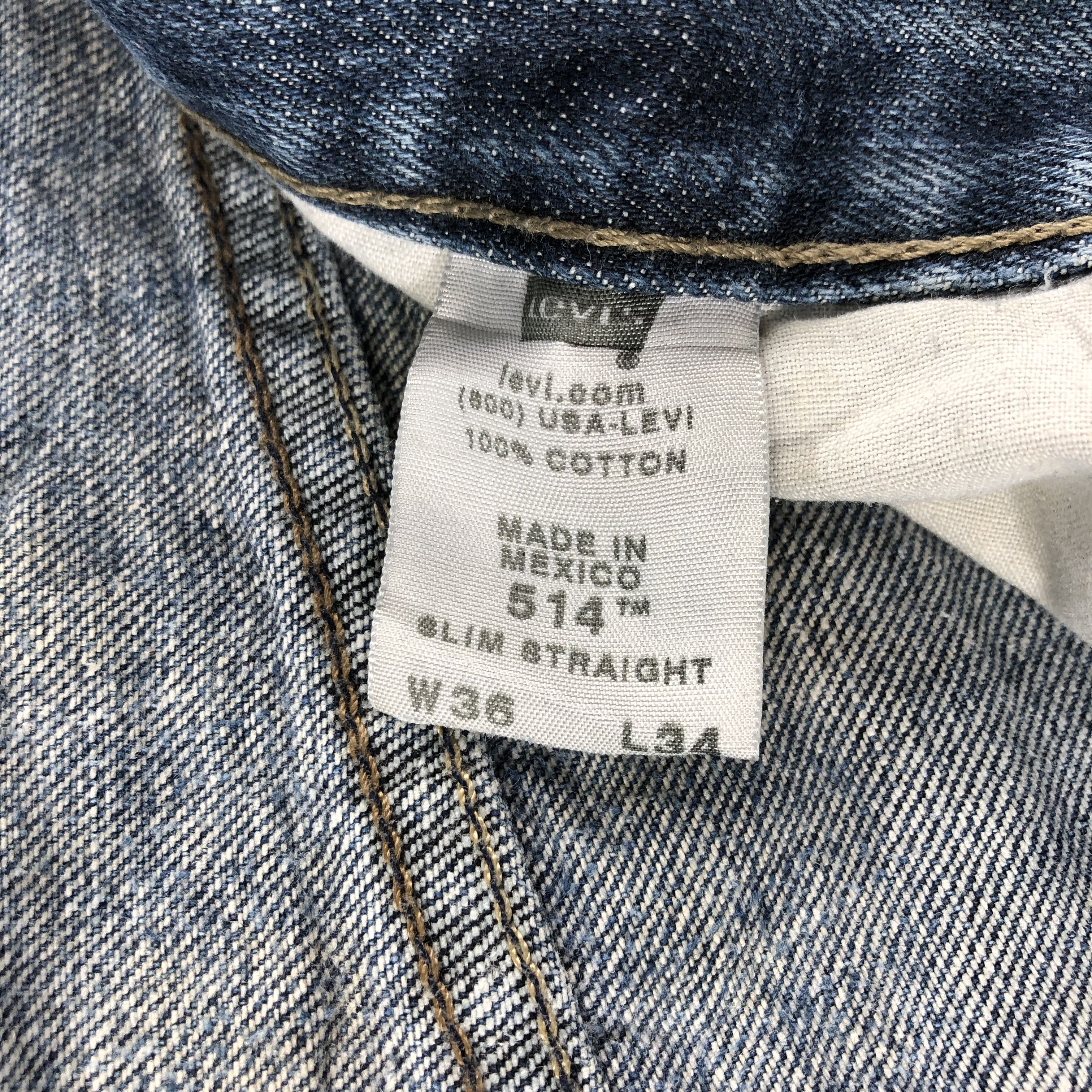 Levi's Vintage Blue Wash Levis 514 Jeans-J2625 Size US 36 / EU 52 - 15 Thumbnail