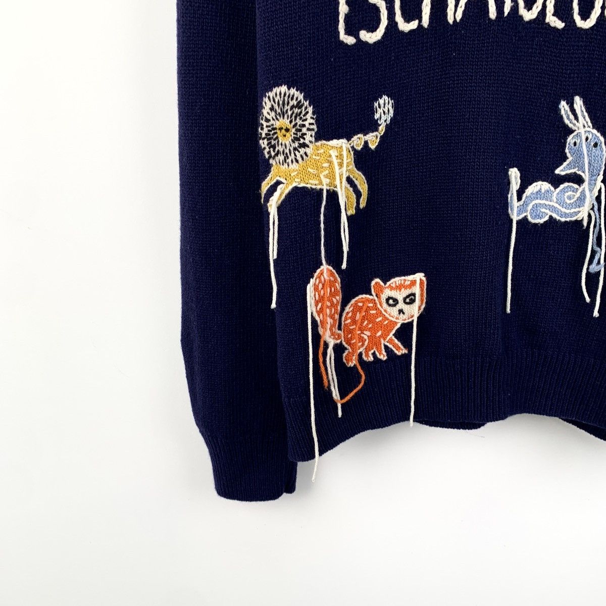 Gucci Gucci navy blue animal embroidered wool knit sweate Size M / US 6-8 / IT 42-44 - 4 Thumbnail
