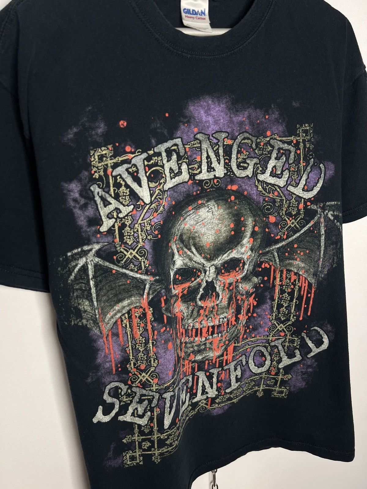Band Tees Vintage 00s T-Shirt Avenged Sevenfold Overprint VTG Rock Tee Size US L / EU 52-54 / 3 - 5 Thumbnail