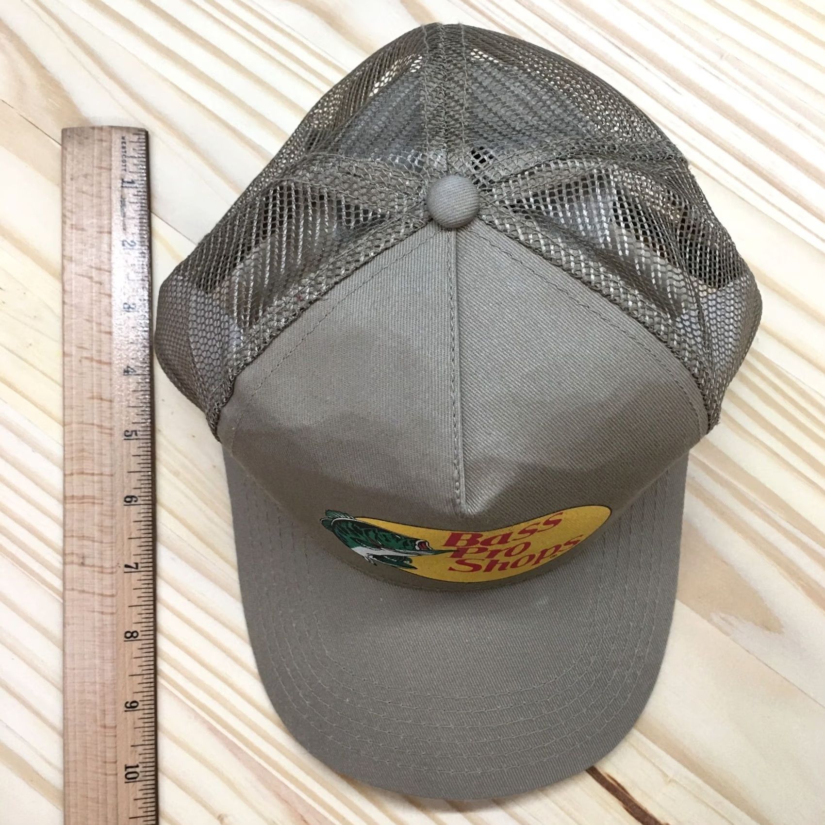 Bass Pro Shops Bass Pro Shops Trucker Hat Mens Beige OS Adjustable Curved Brim Embroidered Logo Size ONE SIZE - 4 Thumbnail