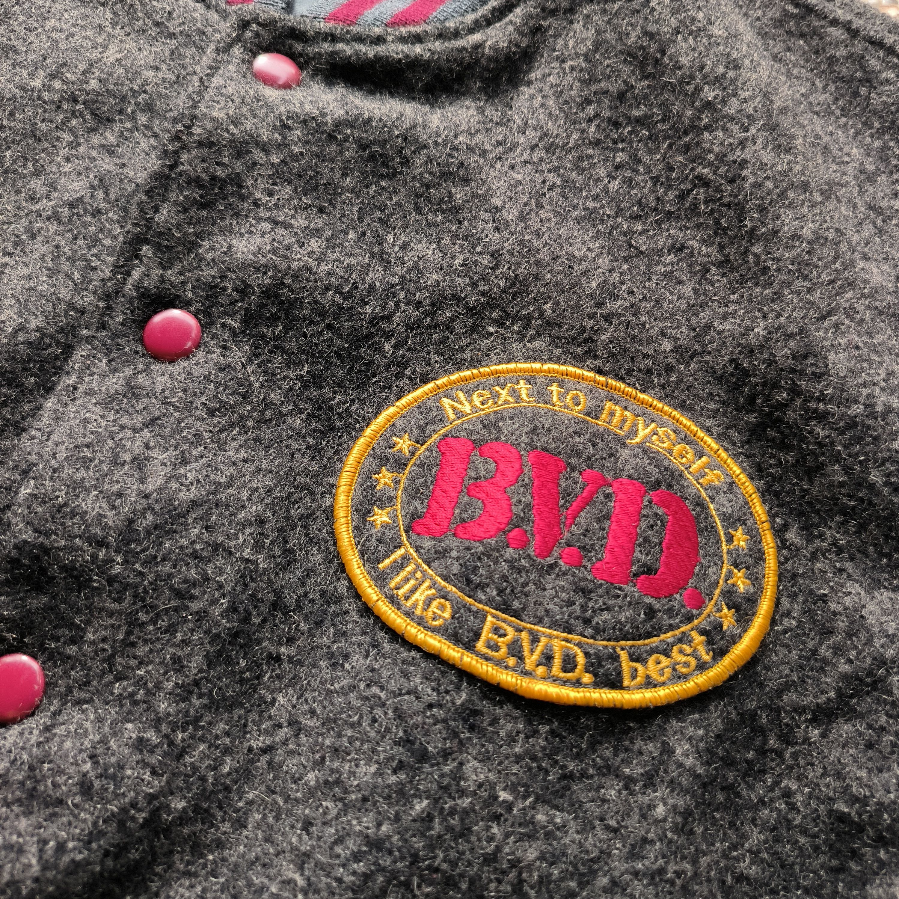 Vintage Vintage BVD Varsity Wool Jacket Size US L / EU 52-54 / 3 - 2 Thumbnail