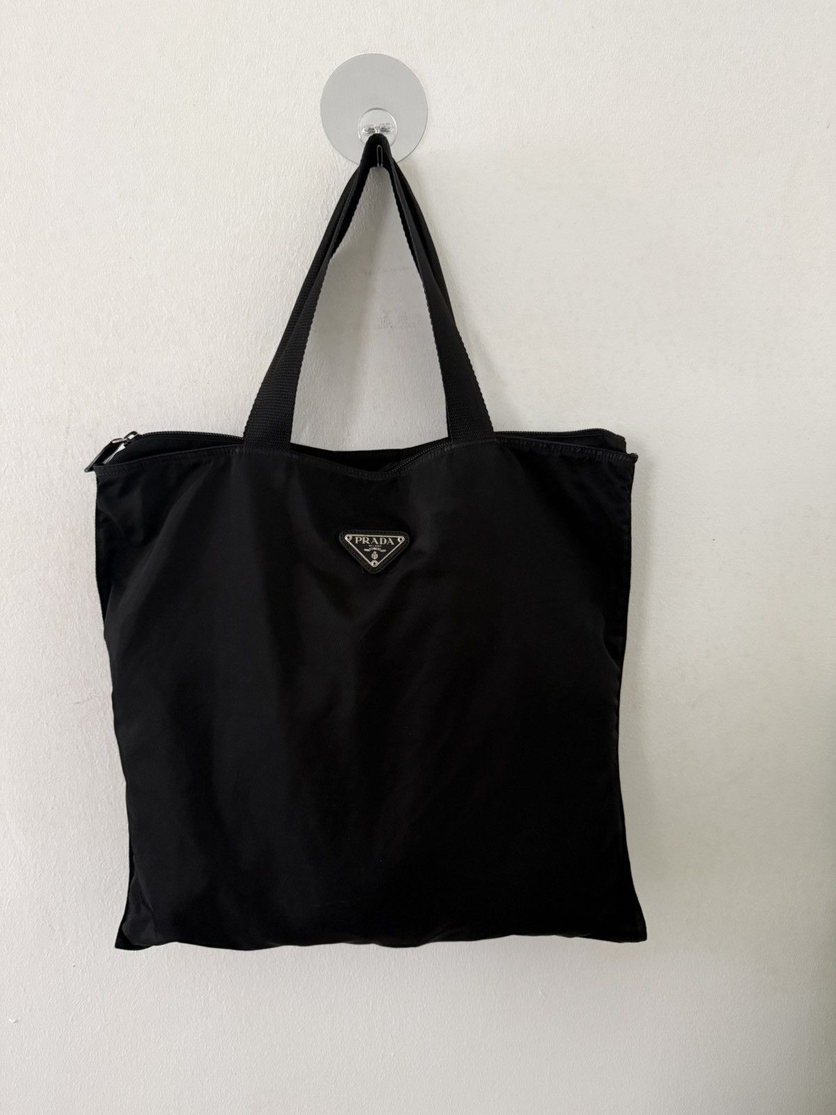 Prada PRADA black nylon tote bag saiz 16x16 inches made in ITALY Size ONE SIZE - 7 Thumbnail