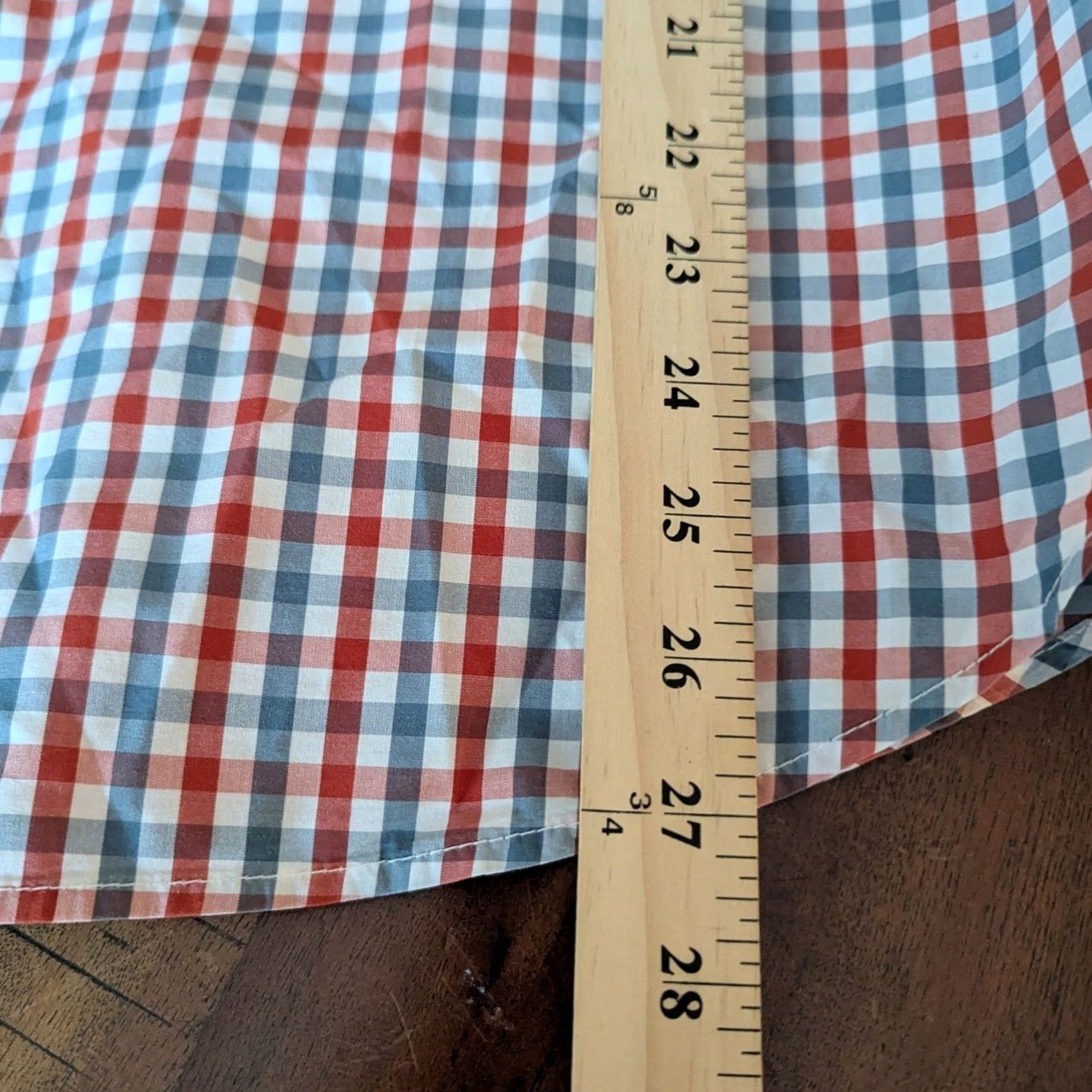 Gap Gap Lived-In Mens Medium Button Down Shirt Red White Blue Gingham Check Cotton Size US M / EU 48-50 / 2 - 4 Thumbnail