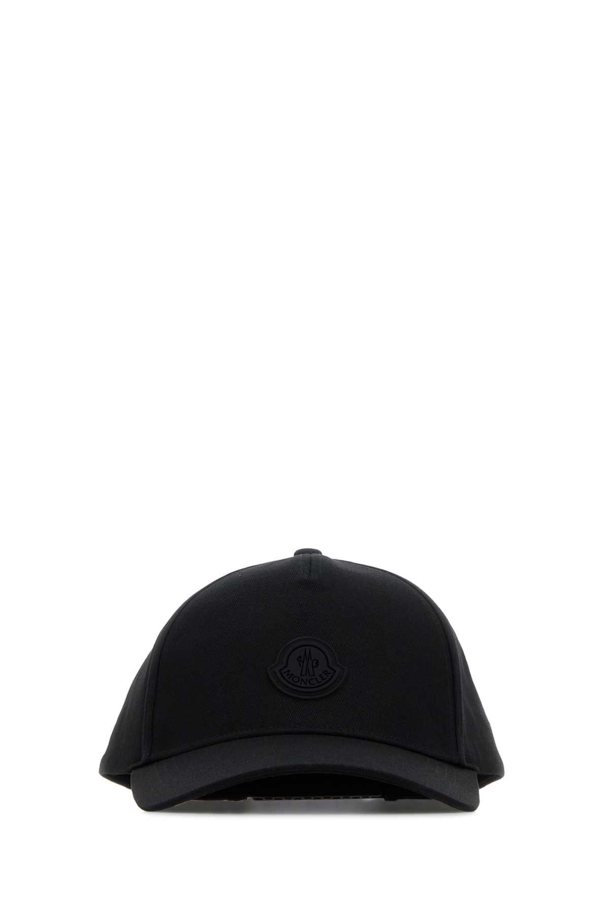 Moncler Black Cotton Baseball Cap Size ONE SIZE - 1 Thumbnail