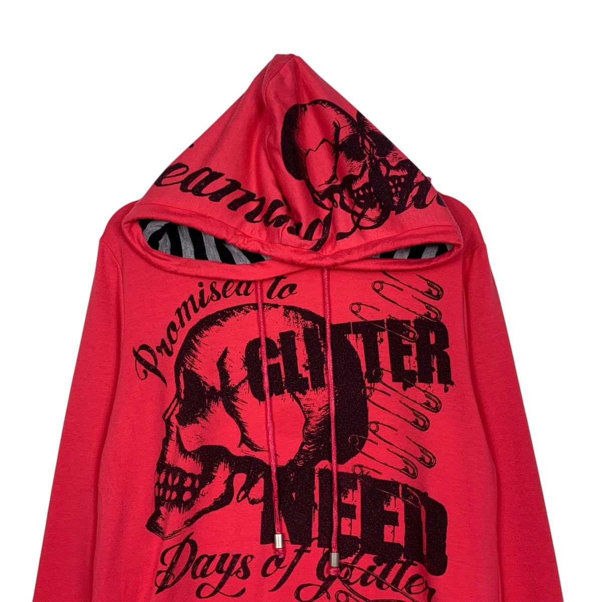 Japanese Brand GLITTER NEED Skulls Big Logo Punk Hoodies #1595-C71 Size M / US 6-8 / IT 42-44 - 2 Thumbnail