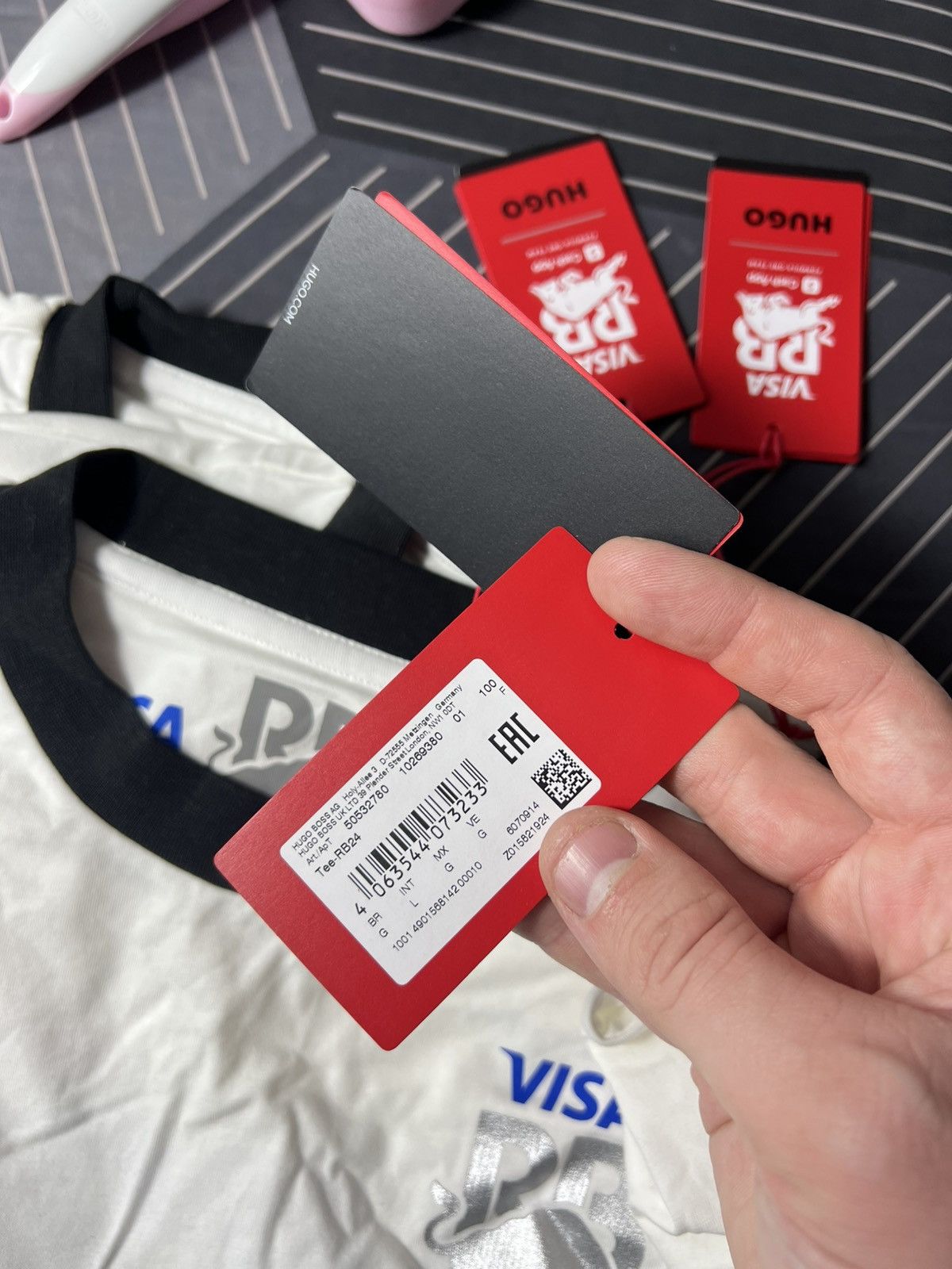 Hugo HUGO Visa Cash App RB Formula One F1 Team Shirt White Blue Size US L / EU 52-54 / 3 - 14 Thumbnail
