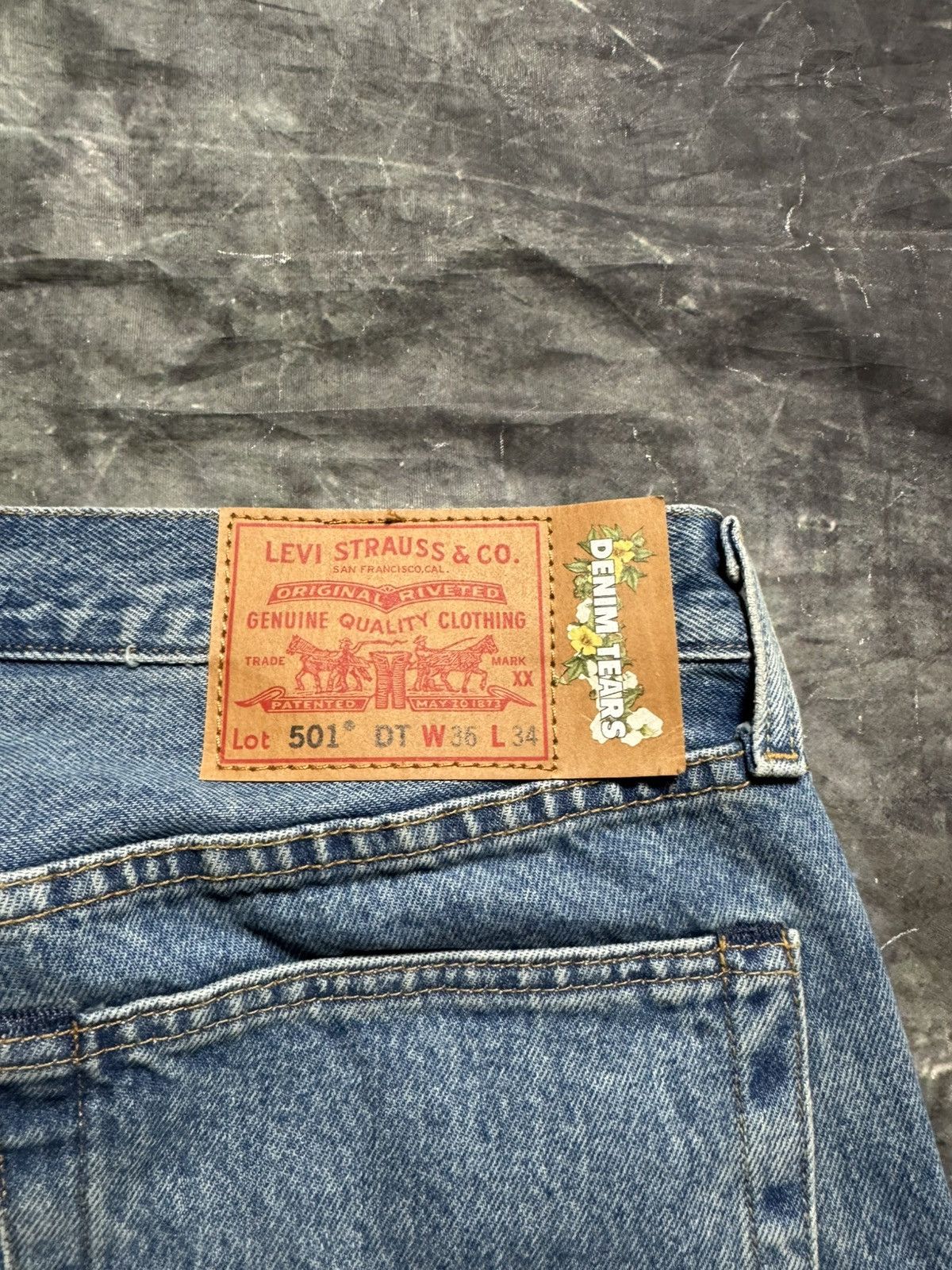 DENIM TEARS × Levi's Denim Tears Plain Jane Washed Indigo Jeans Size US 36 / EU 52 - 7 Thumbnail
