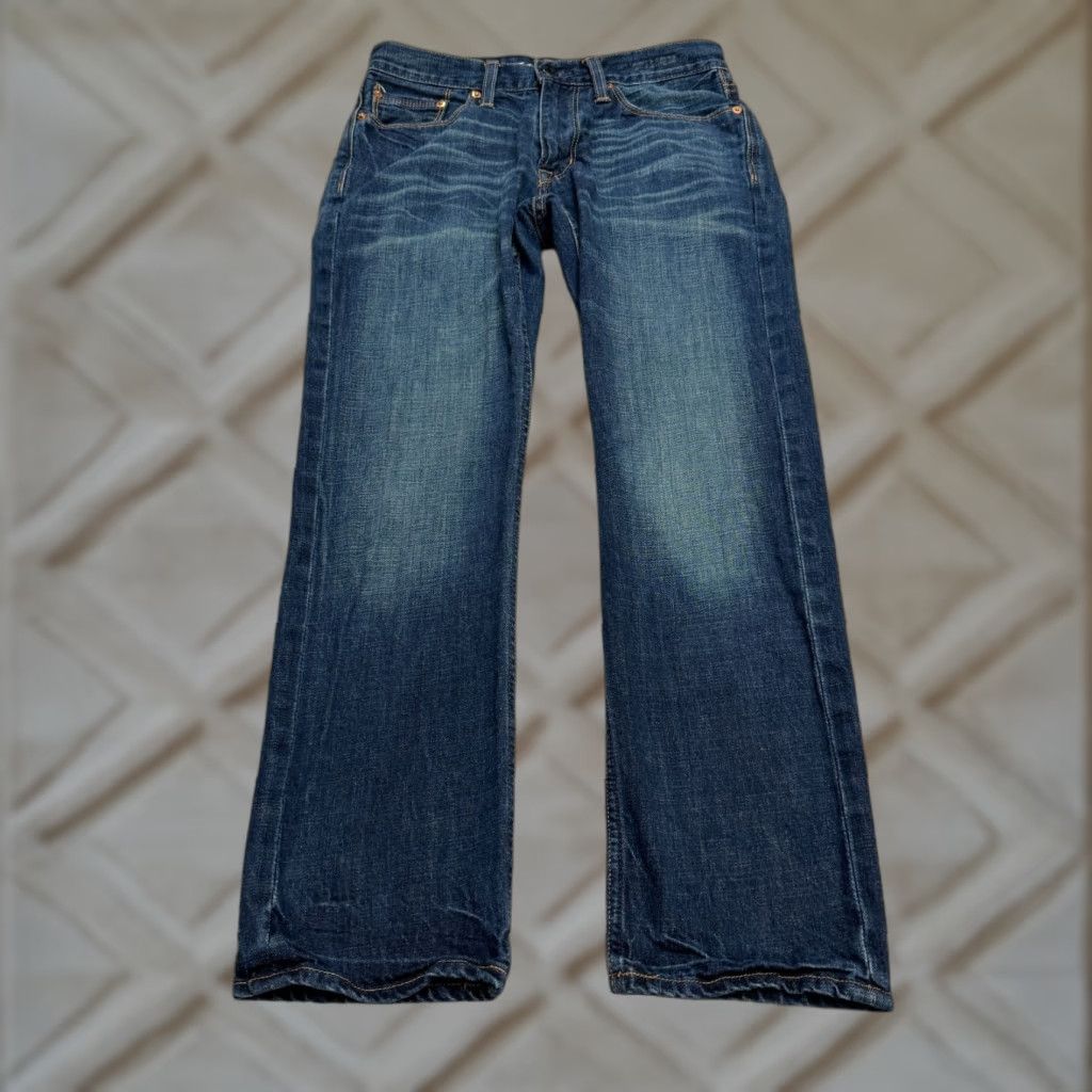 American Eagle Outfitters American Eagle Jeans Men Slim Fit Straight Leg Denim 29x30 Blue Dark Wash Cotton Size US 30 / EU 46 - 1 Thumbnail