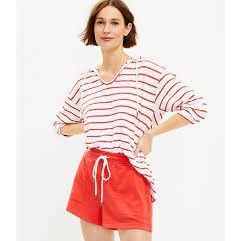 Lou & Grey Lou & Grey Cozy Cotton Terry Shorts Bright Clementine Drawst Size 28" / US 6 / IT 42 - 1 Thumbnail