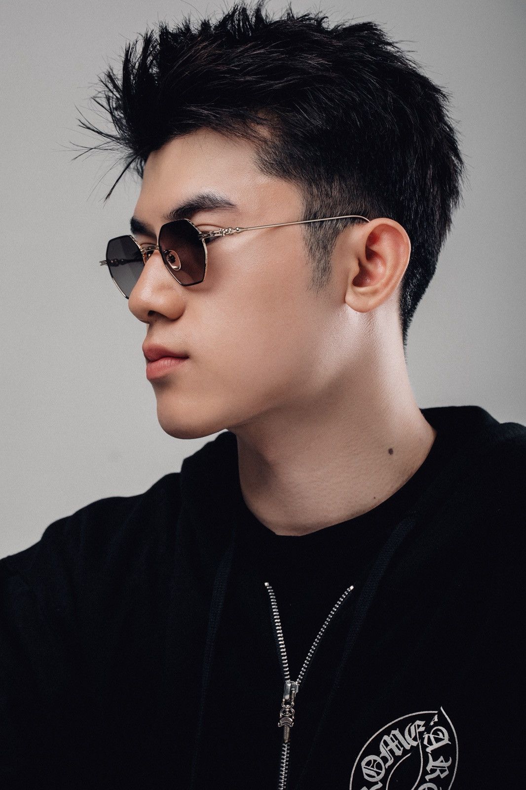 Chrome Hearts CHROME HEARTS EVACULATION MATTE BLACK/GOLD PLATED SUNGLASSES Size ONE SIZE - 11 Thumbnail