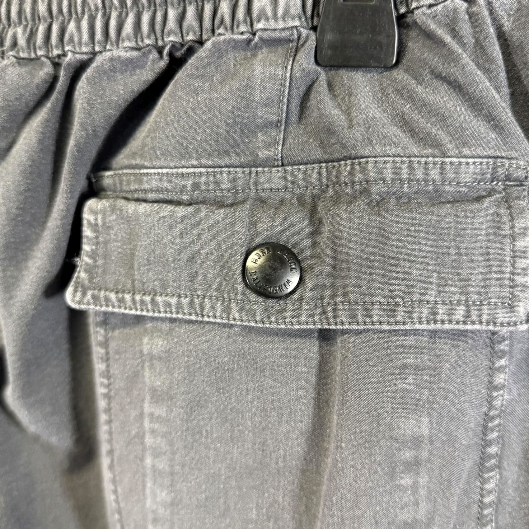 Buck Mason Buck Mason Pants Mens Medium 32-33 Gray Elastic Drawstring Nylon Stretch BM14053 Pants Adjustable Waist Pockets Casual Travel Regular Inseam 25in Size US 31 - 3 Thumbnail