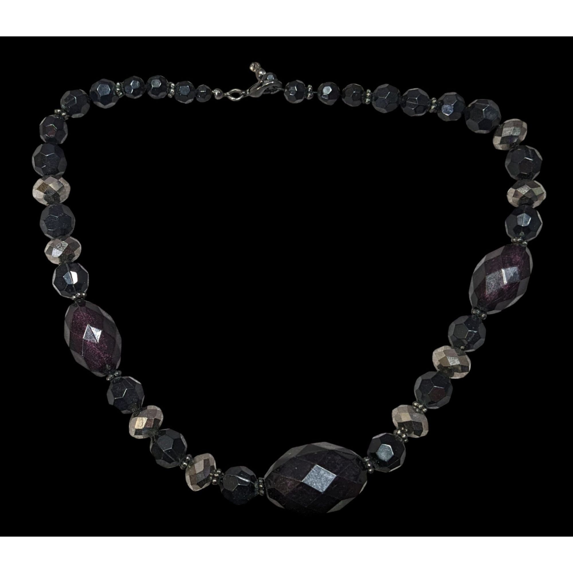 Other Chunky Gothic Black Beaded Necklace With Metallic Accents Size ONE SIZE - 2 Thumbnail