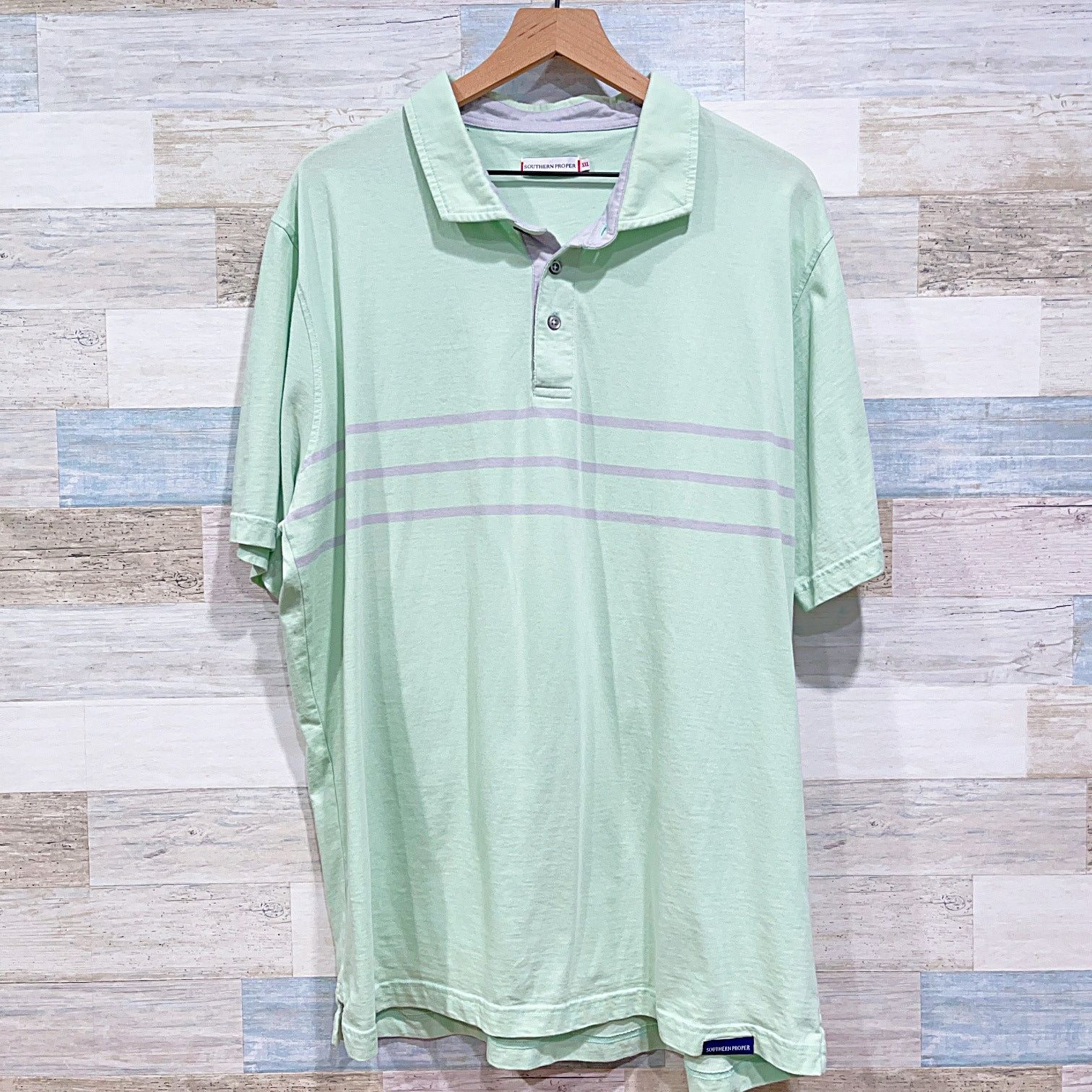 Southern Proper Southern Proper Jersey Polo Shirt Green Short Sleeve XXL Size US XXL / EU 58 / 5 - 1 Thumbnail