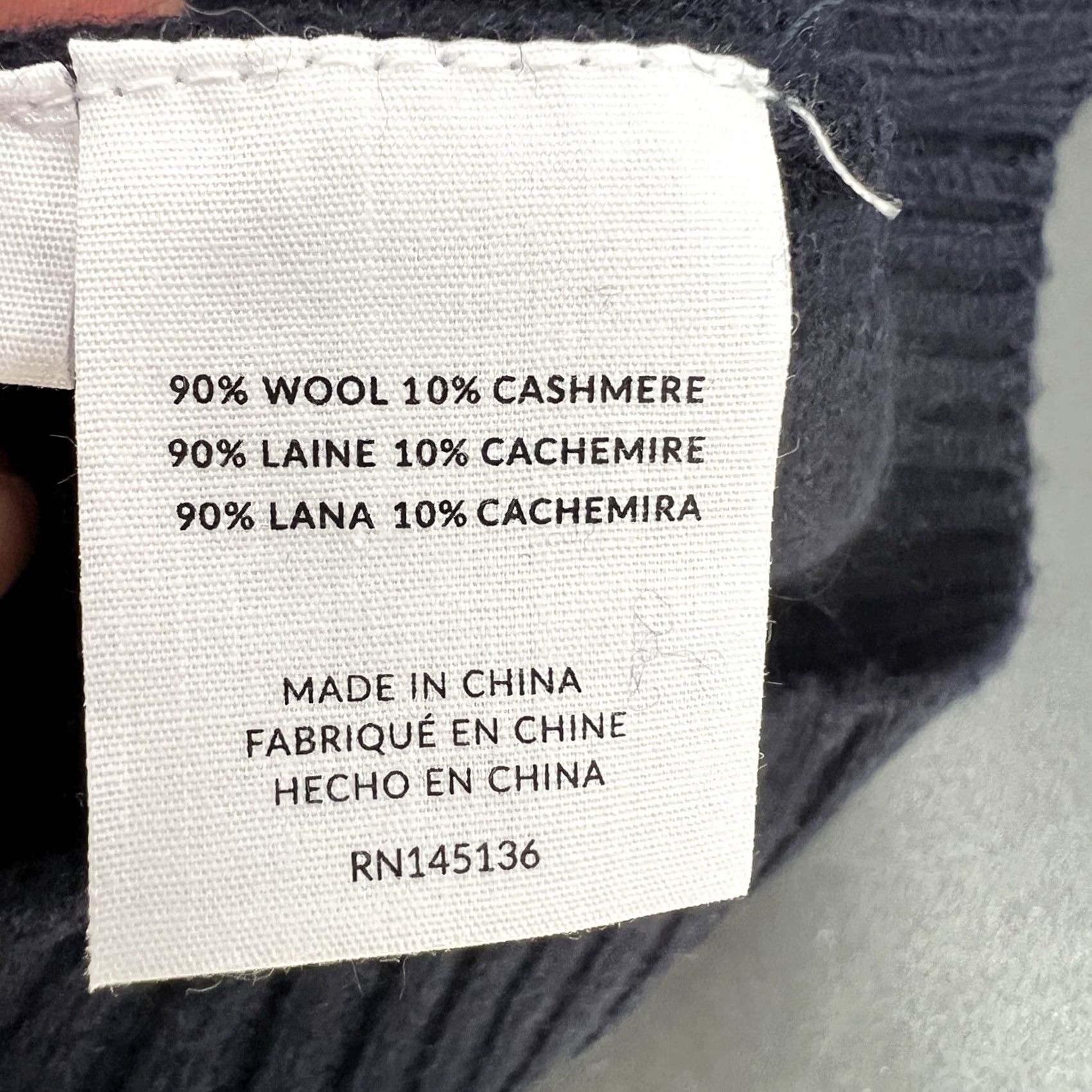 NAADAM Nadaam Men’s Lightweight Cashmere Wool Roll Neck Sweater 2XL Navy Blue Size US XXL / EU 58 / 5 - 7 Thumbnail