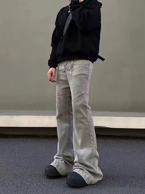 Japanese Brand Hosokawa x Miki Stacked Flare Jeans Pant Size US 31 - 3 Thumbnail